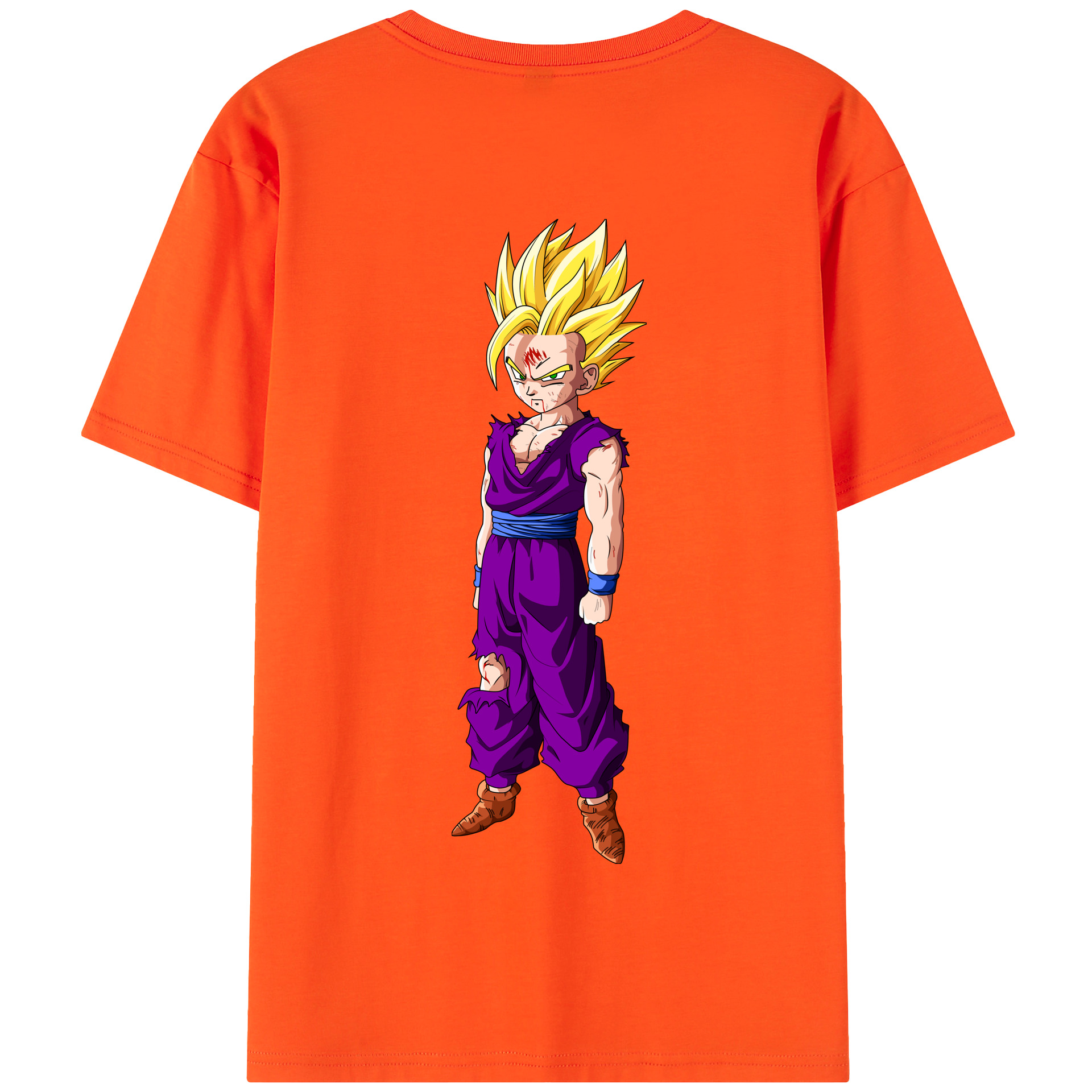 （画像用） ドラゴンボール 孫 悟飯（そんごはん）DRAGON BALL Son Gohan 綿100％半袖Tシャツ（背面プリント）
