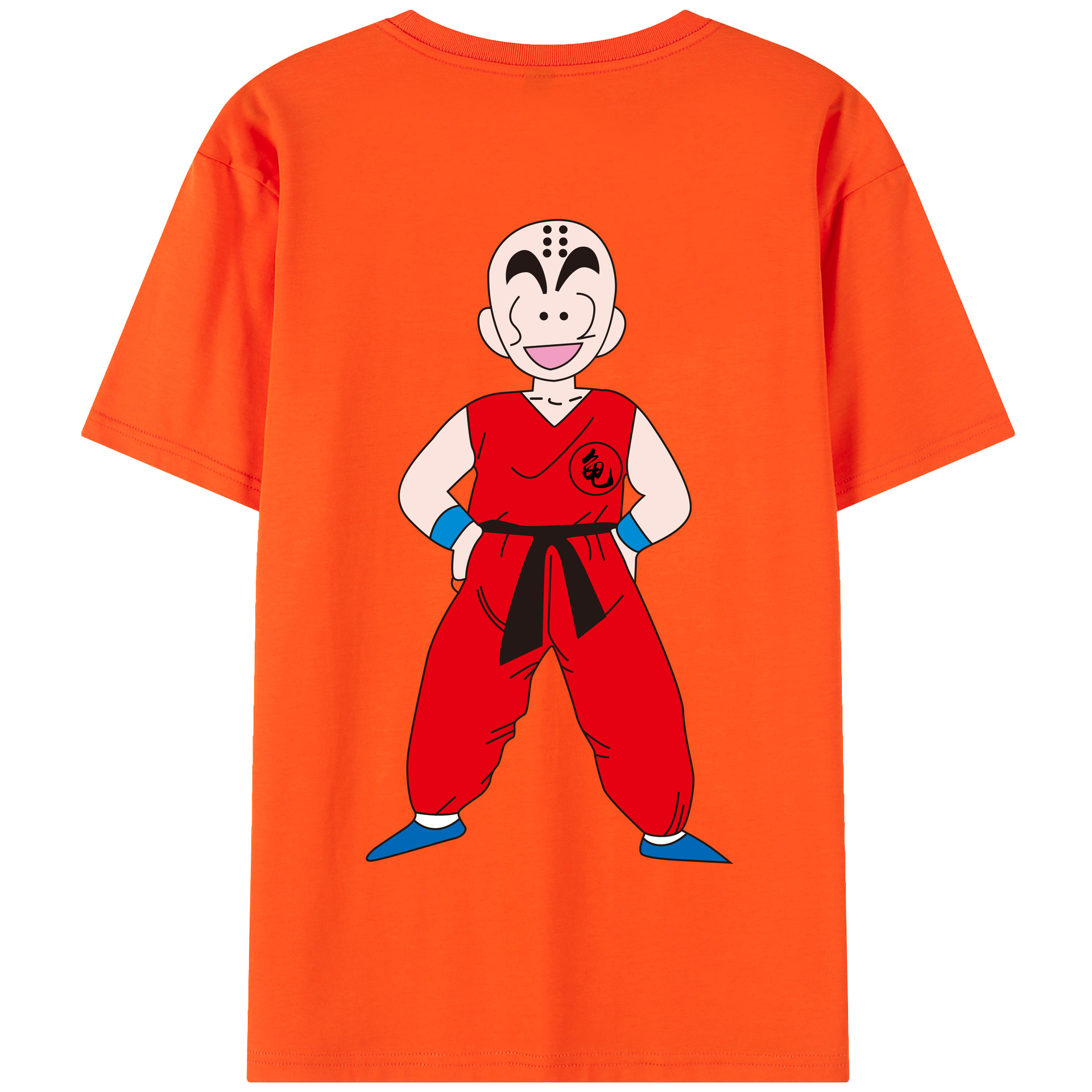 （画像用） ドラゴンボール クリリン DRAGON BALL krillin 綿100％半袖Tシャツ（背面プリント）