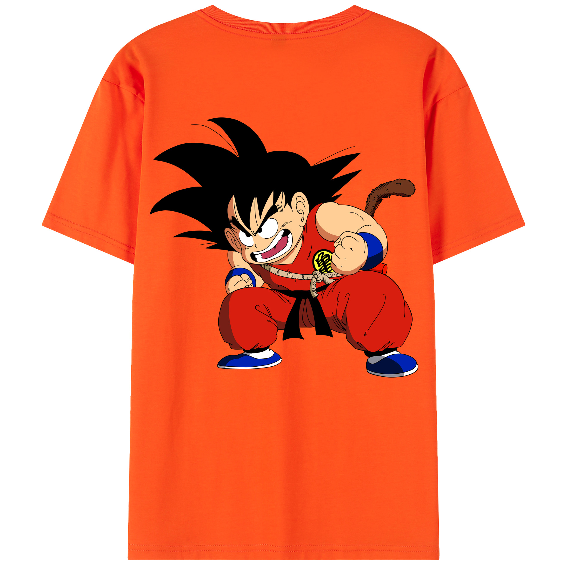 （画像用） ドラゴンボール 孫悟空（そん ごくう）Son Goku カカロット DRAGON BALL Kakarotto 綿100％半袖Tシャツ（背面プリント）