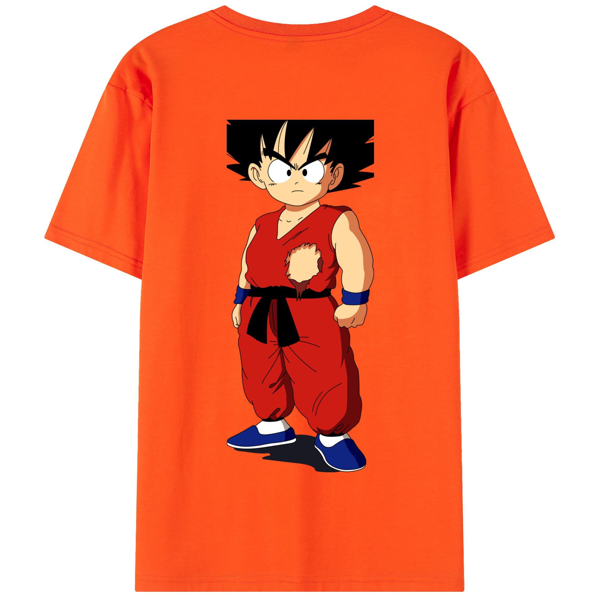 （画像用） ドラゴンボール 孫悟空（そん ごくう）Son Goku カカロット DRAGON BALL Kakarotto 綿100％半袖Tシャツ（背面プリント）