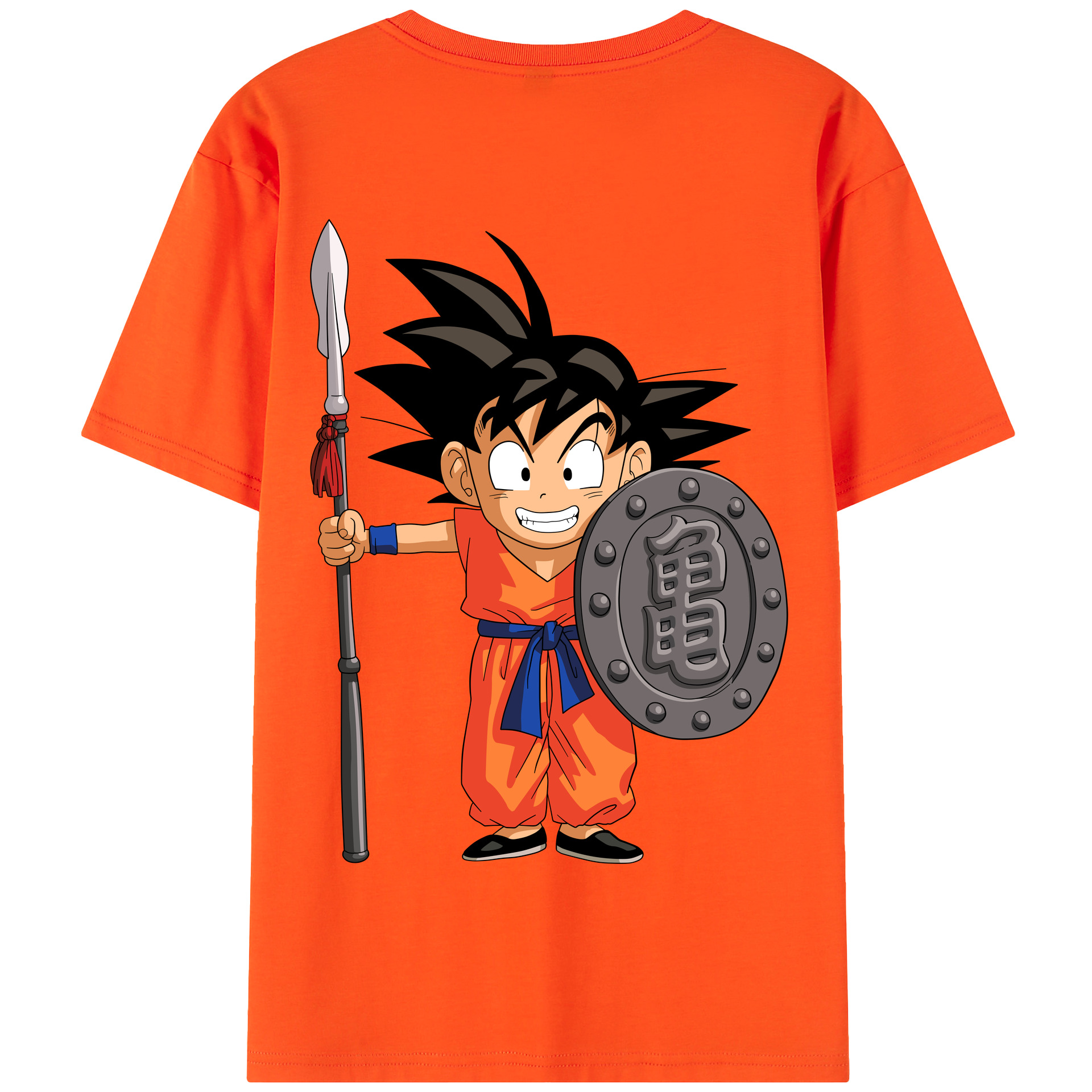 （画像用） ドラゴンボール 孫悟空（そん ごくう）Son Goku カカロット DRAGON BALL Kakarotto 綿100％半袖Tシャツ（背面プリント）