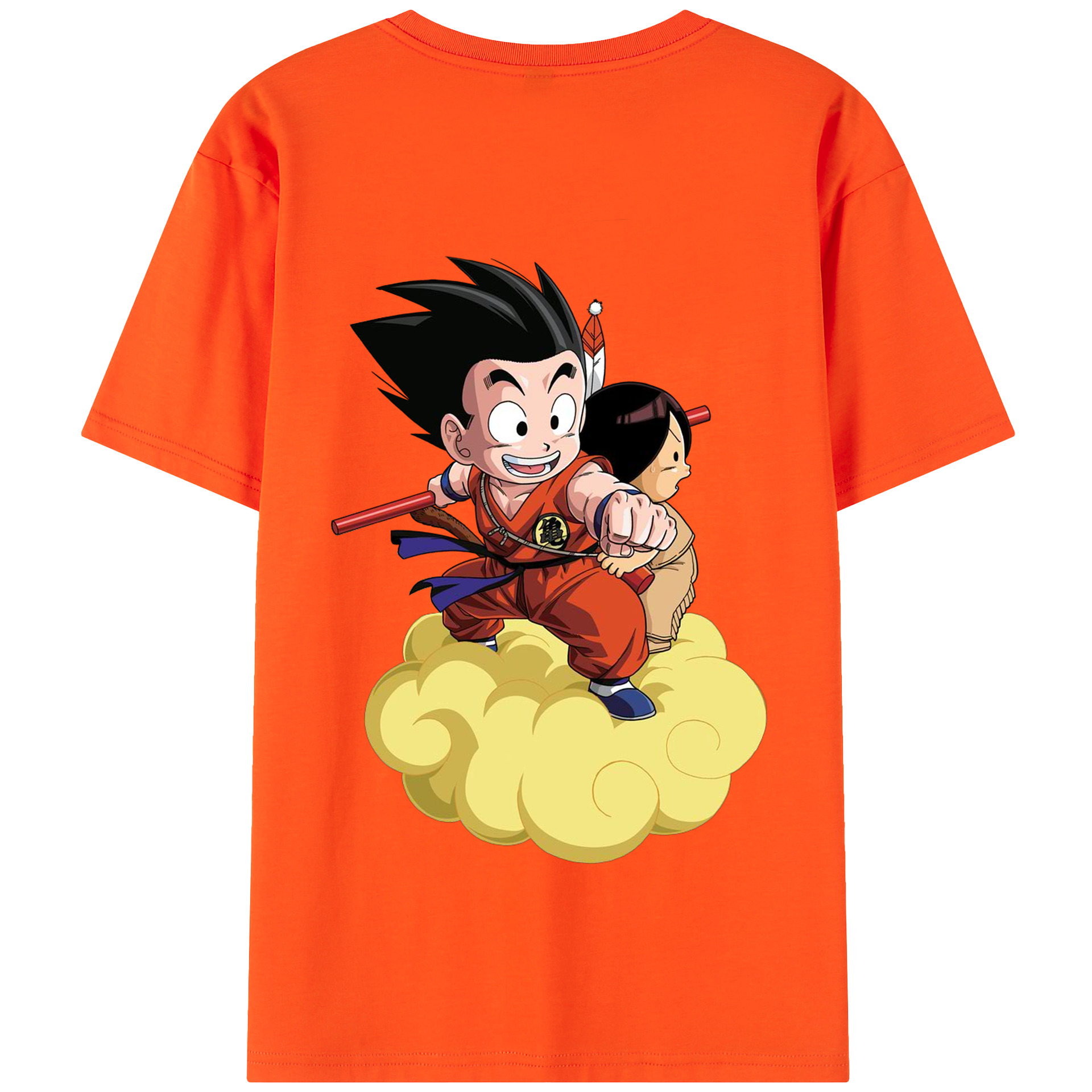（画像用） ドラゴンボール 孫悟空（そん ごくう）Son Goku カカロット DRAGON BALL Kakarotto 綿100％半袖Tシャツ（背面プリント）