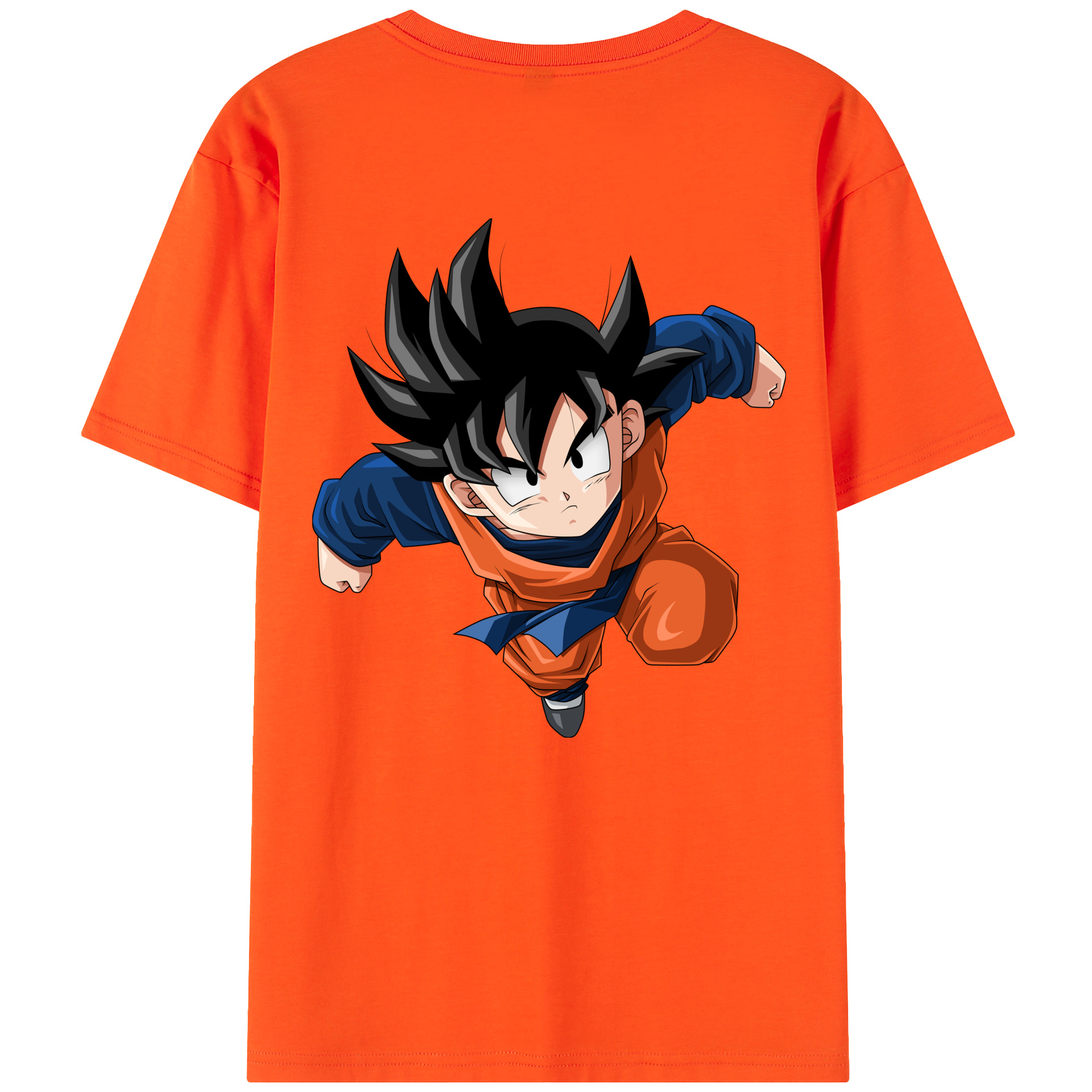 （画像用） ドラゴンボール 孫悟空（そん ごくう）Son Goku カカロット DRAGON BALL Kakarotto 綿100％半袖Tシャツ（背面プリント）