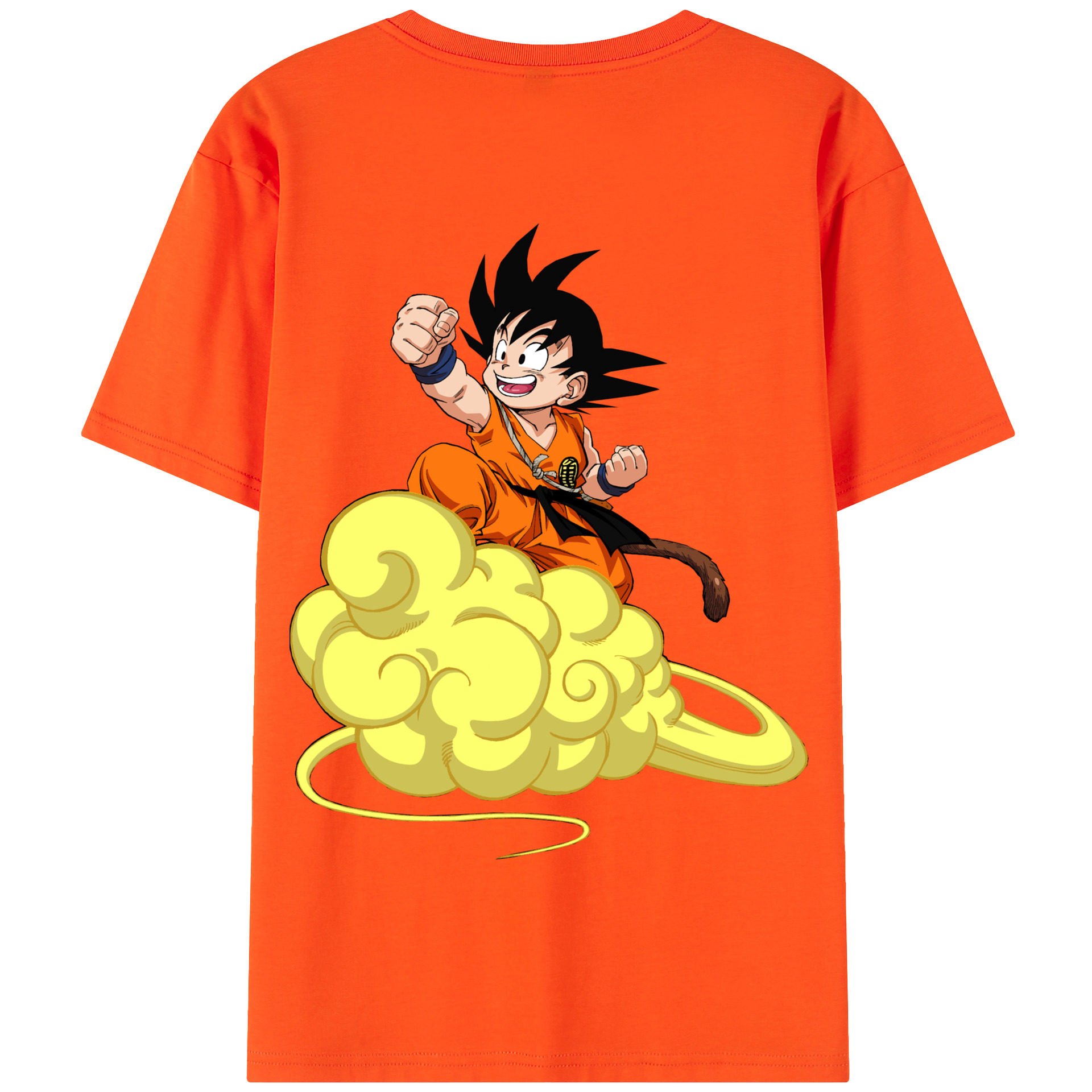（画像用） ドラゴンボール 孫悟空（そん ごくう）Son Goku カカロット DRAGON BALL Kakarotto 綿100％半袖Tシャツ（背面プリント）