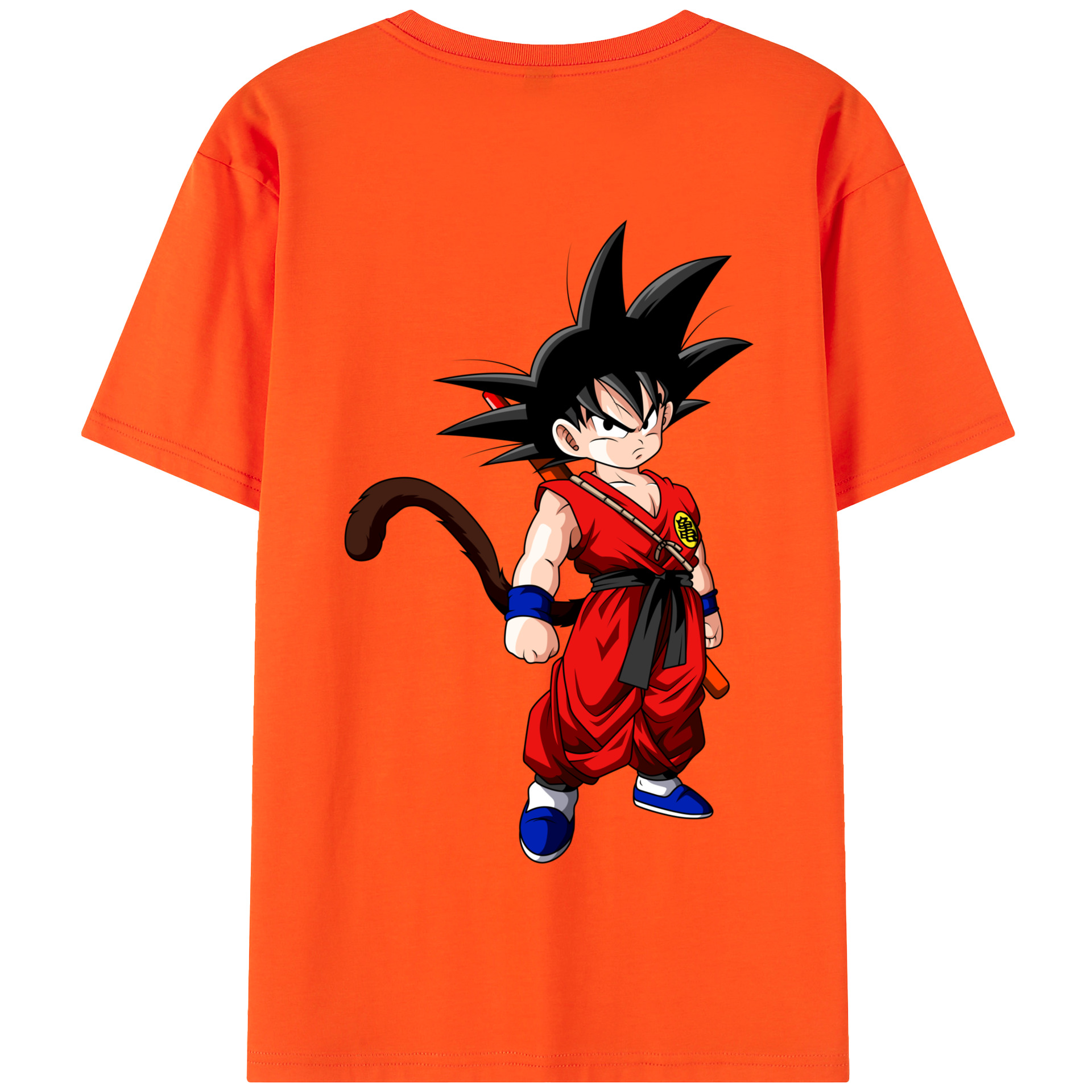 （画像用） ドラゴンボール 孫悟空（そん ごくう）Son Goku カカロット DRAGON BALL Kakarotto 綿100％半袖Tシャツ（背面プリント）