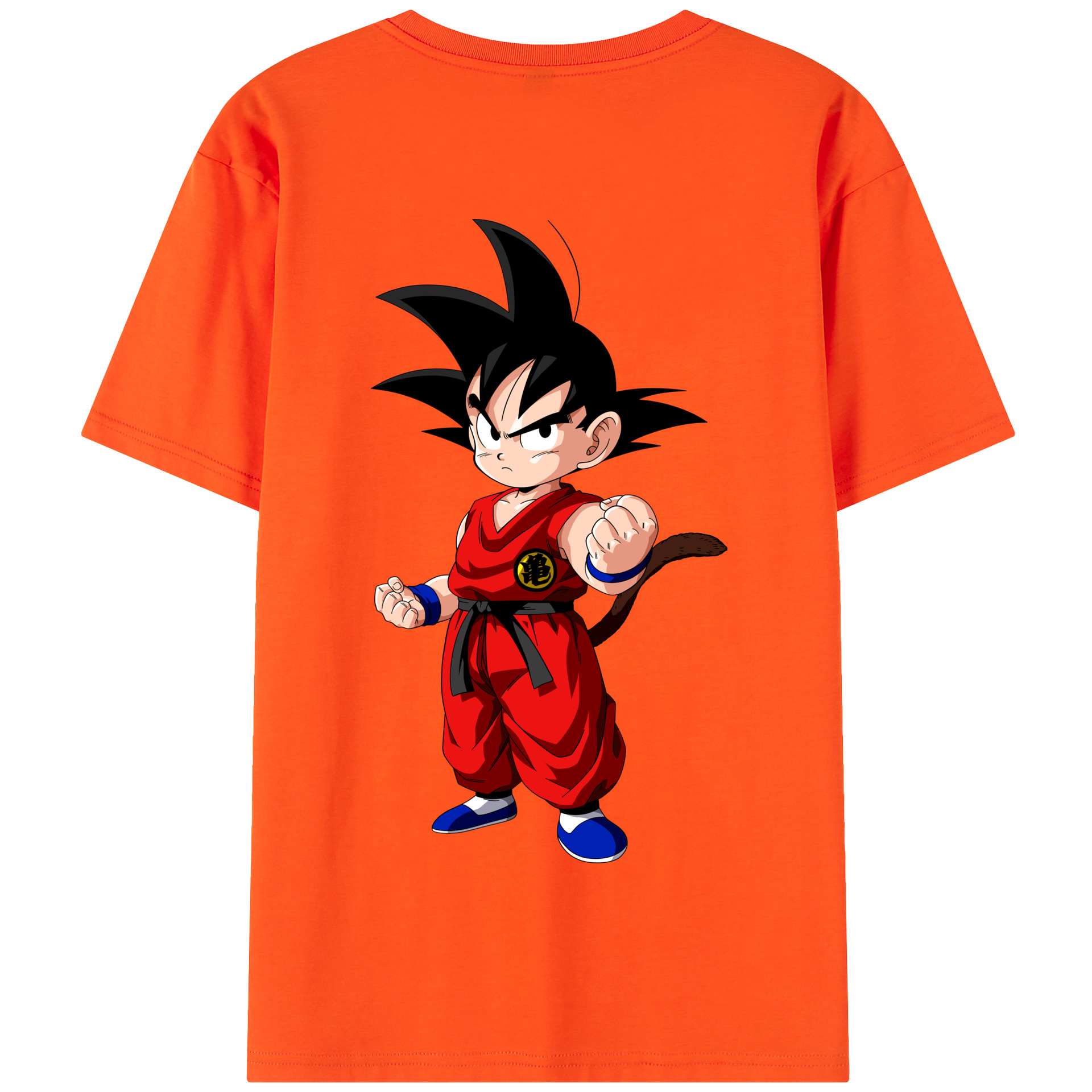 （画像用） ドラゴンボール 孫悟空（そん ごくう）Son Goku カカロット DRAGON BALL Kakarotto 綿100％半袖Tシャツ（背面プリント）