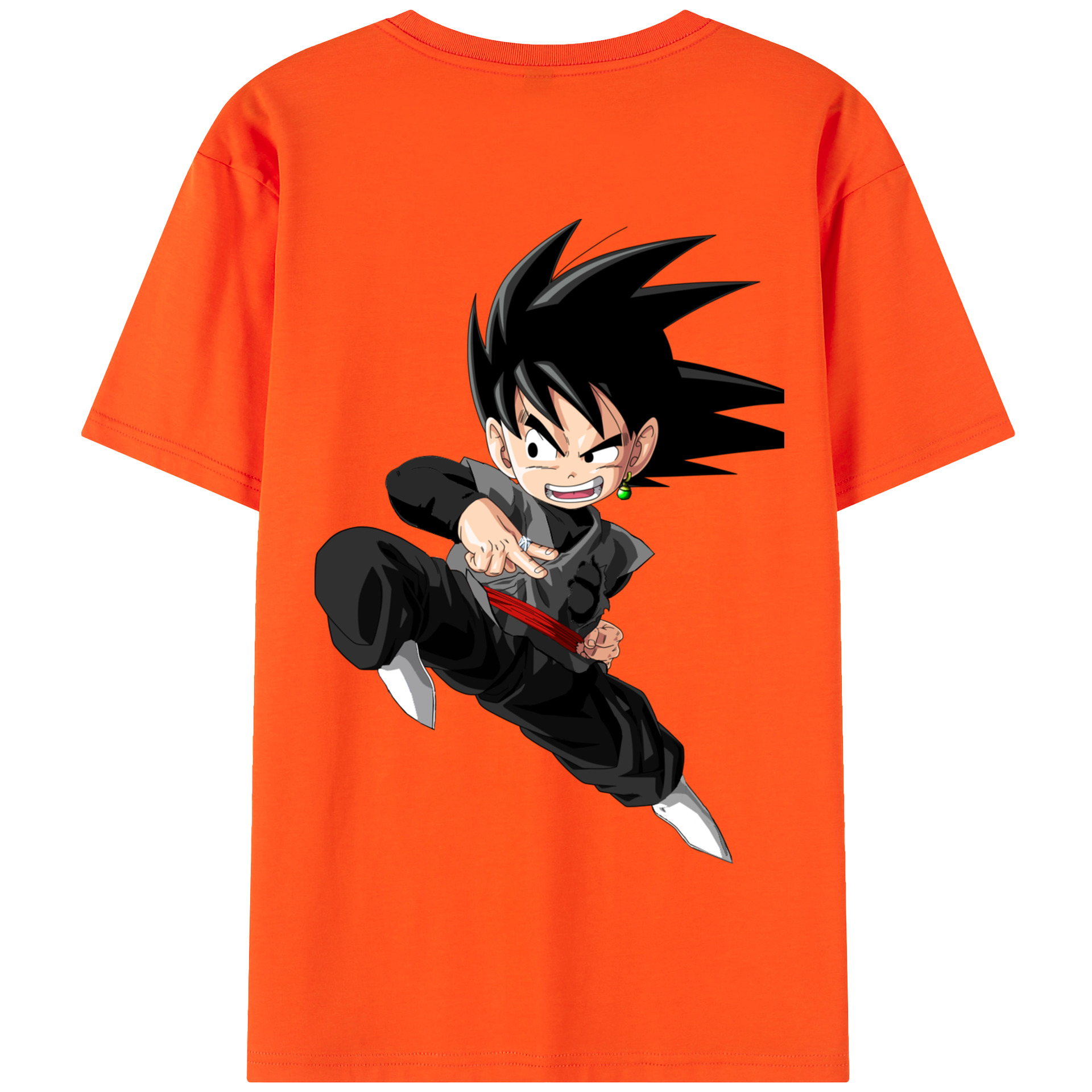 （画像用） ドラゴンボール 孫悟空（そん ごくう）Son Goku カカロット DRAGON BALL Kakarotto 綿100％半袖Tシャツ（背面プリント）