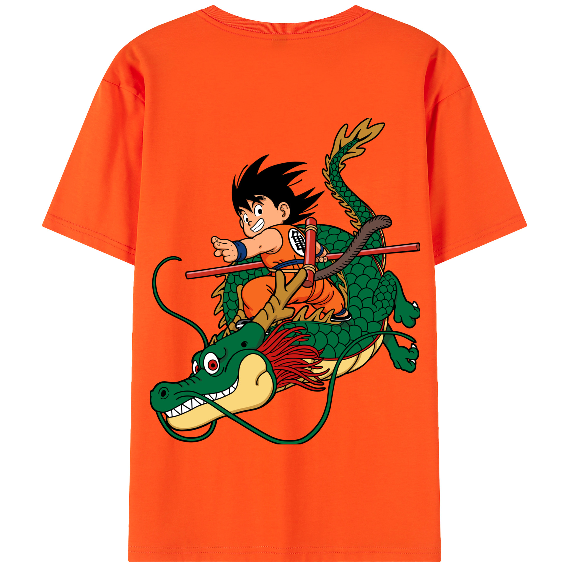 （画像用） ドラゴンボール 孫悟空（そん ごくう）Son Goku カカロット DRAGON BALL Kakarotto 綿100％半袖Tシャツ（背面プリント）