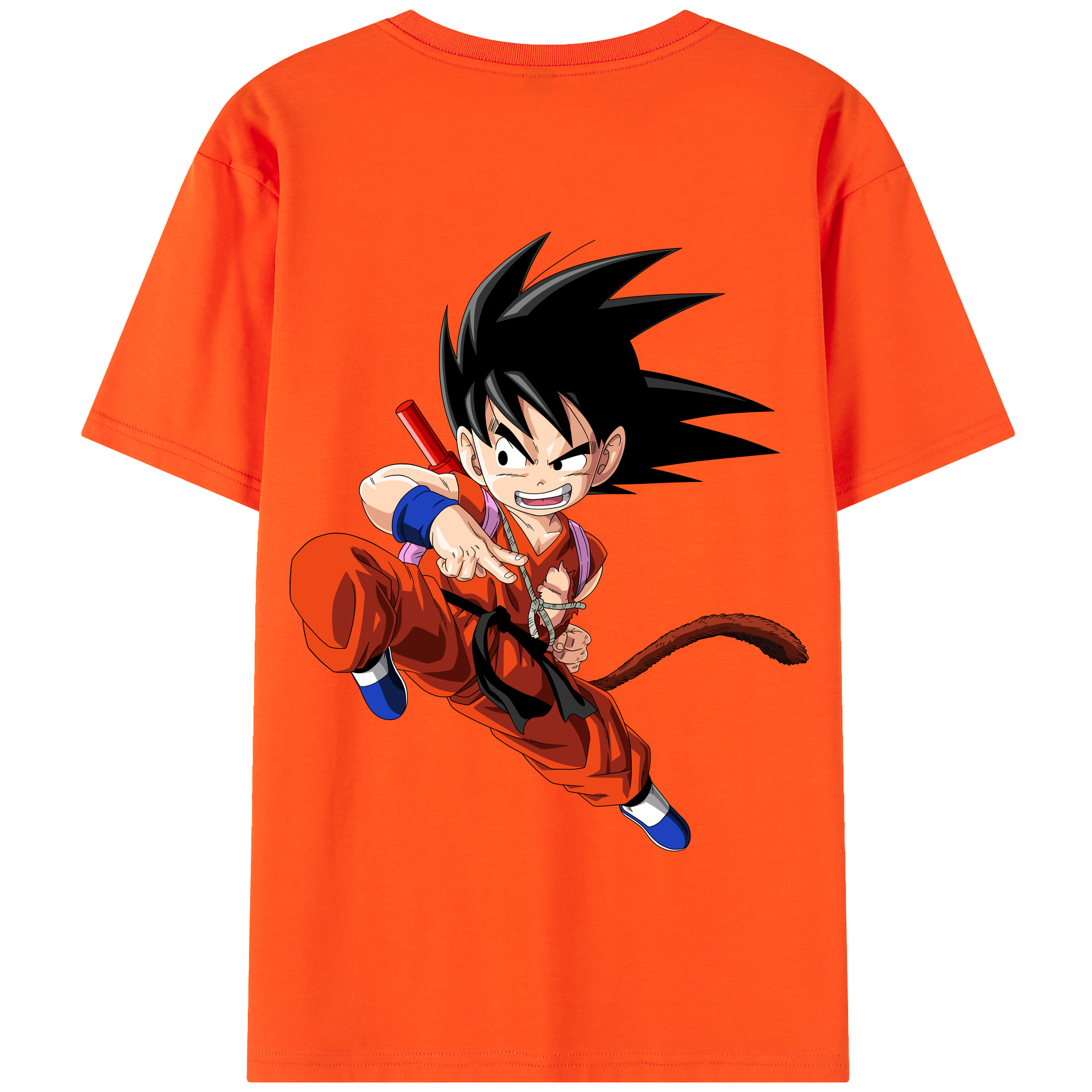（画像用） ドラゴンボール 孫悟空（そん ごくう）Son Goku カカロット DRAGON BALL Kakarotto 綿100％半袖Tシャツ（背面プリント）
