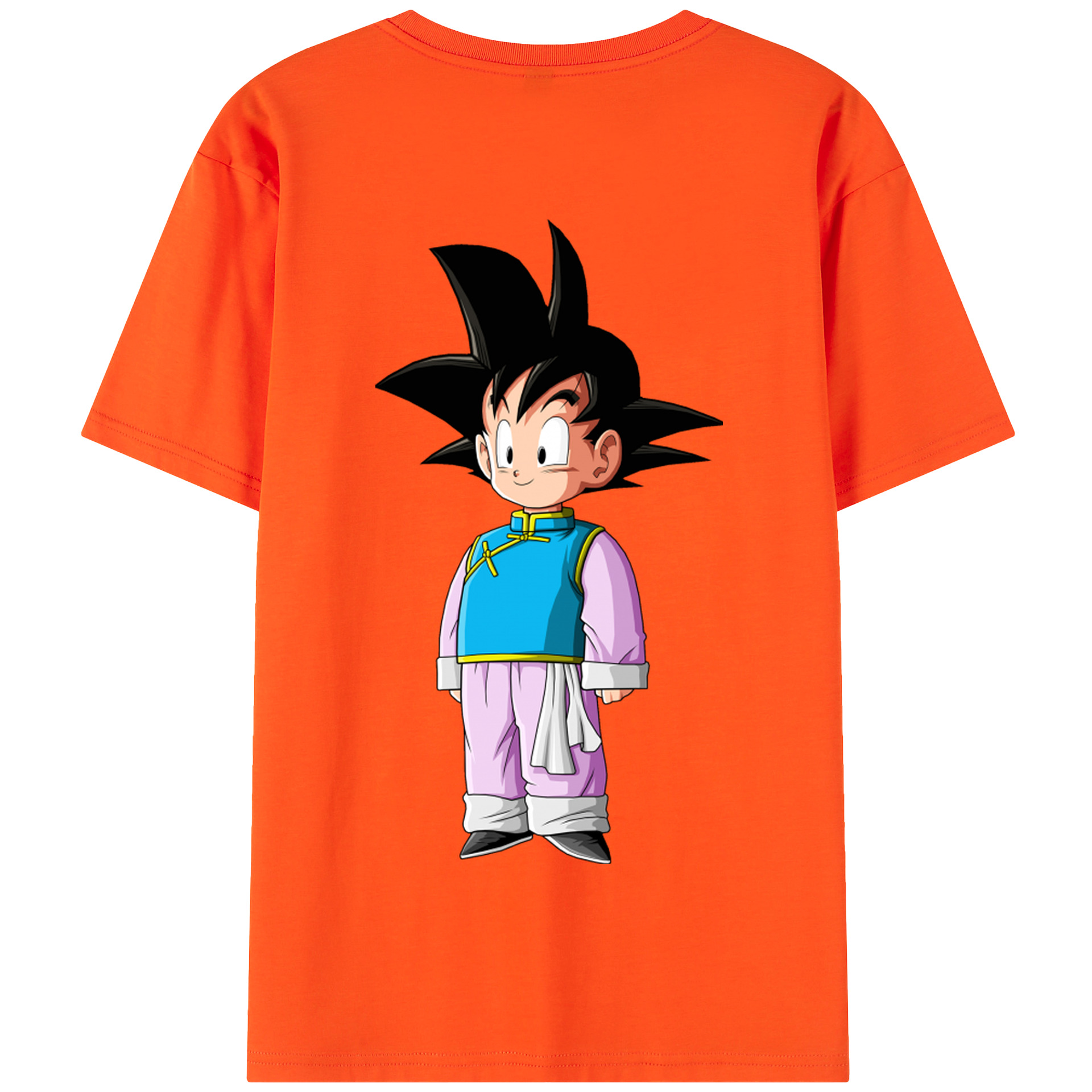 （画像用） ドラゴンボール 孫悟空（そん ごくう）Son Goku カカロット DRAGON BALL Kakarotto 綿100％半袖Tシャツ（背面プリント）