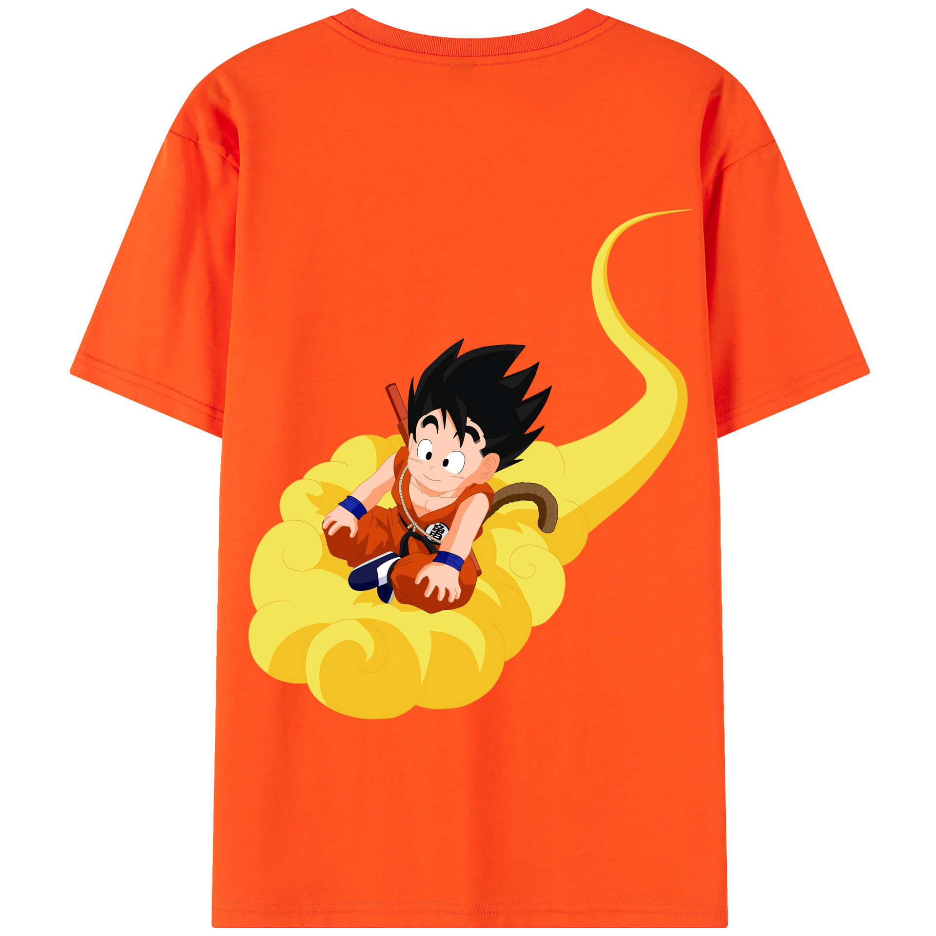 （画像用） ドラゴンボール 孫悟空（そん ごくう）Son Goku カカロット DRAGON BALL Kakarotto 綿100％半袖Tシャツ（背面プリント）