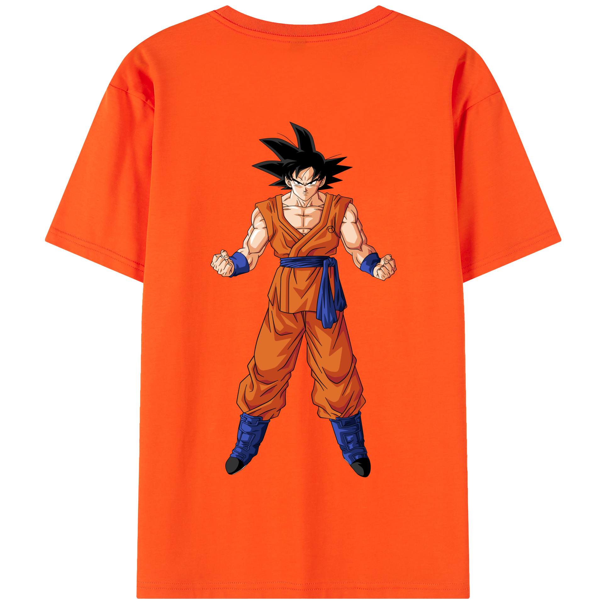 （画像用） ドラゴンボール 孫悟空（そん ごくう）Son Goku カカロット DRAGON BALL Kakarotto 綿100％半袖Tシャツ（背面プリント）