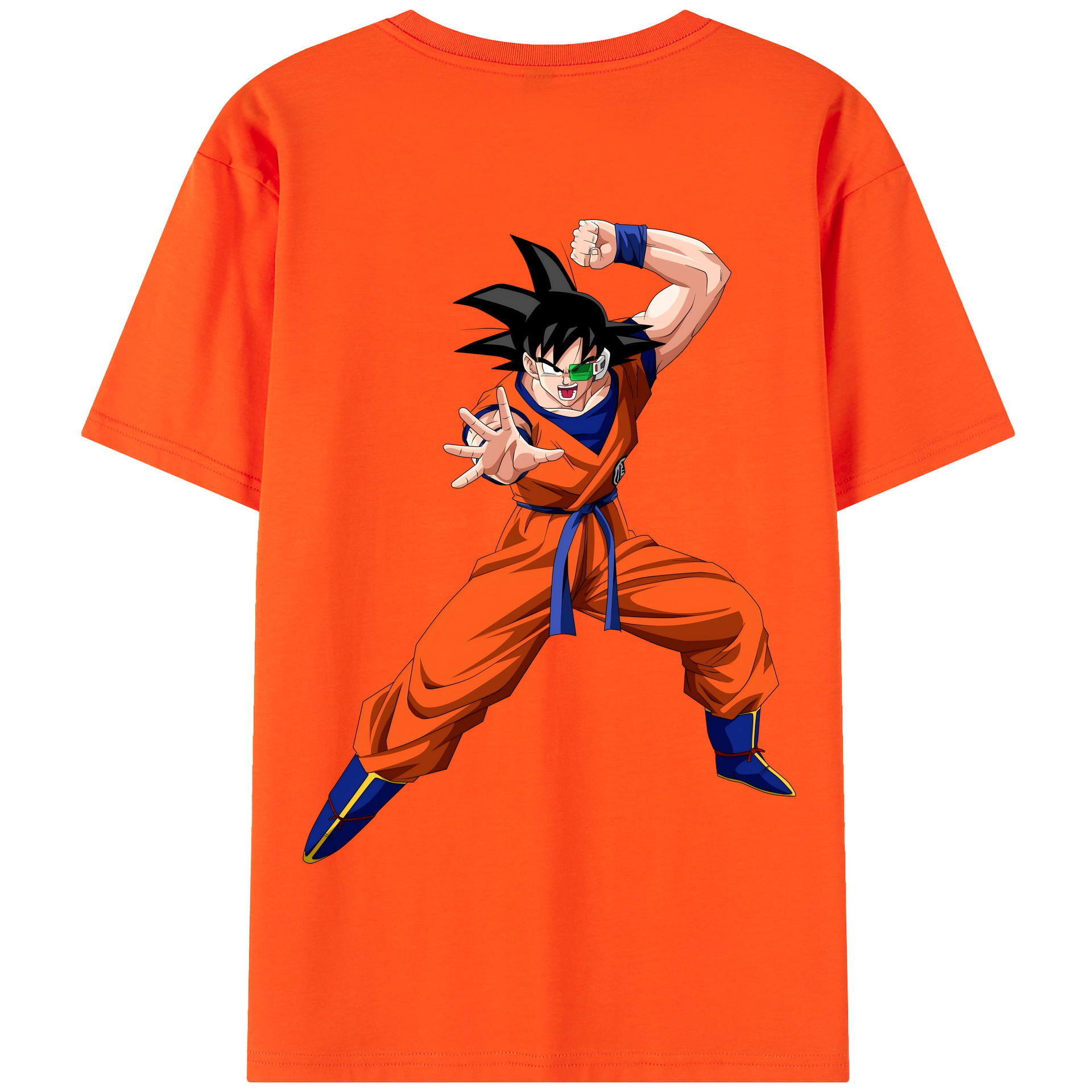 （画像用） ドラゴンボール 孫悟空（そん ごくう）Son Goku カカロット DRAGON BALL Kakarotto 綿100％半袖Tシャツ（背面プリント）