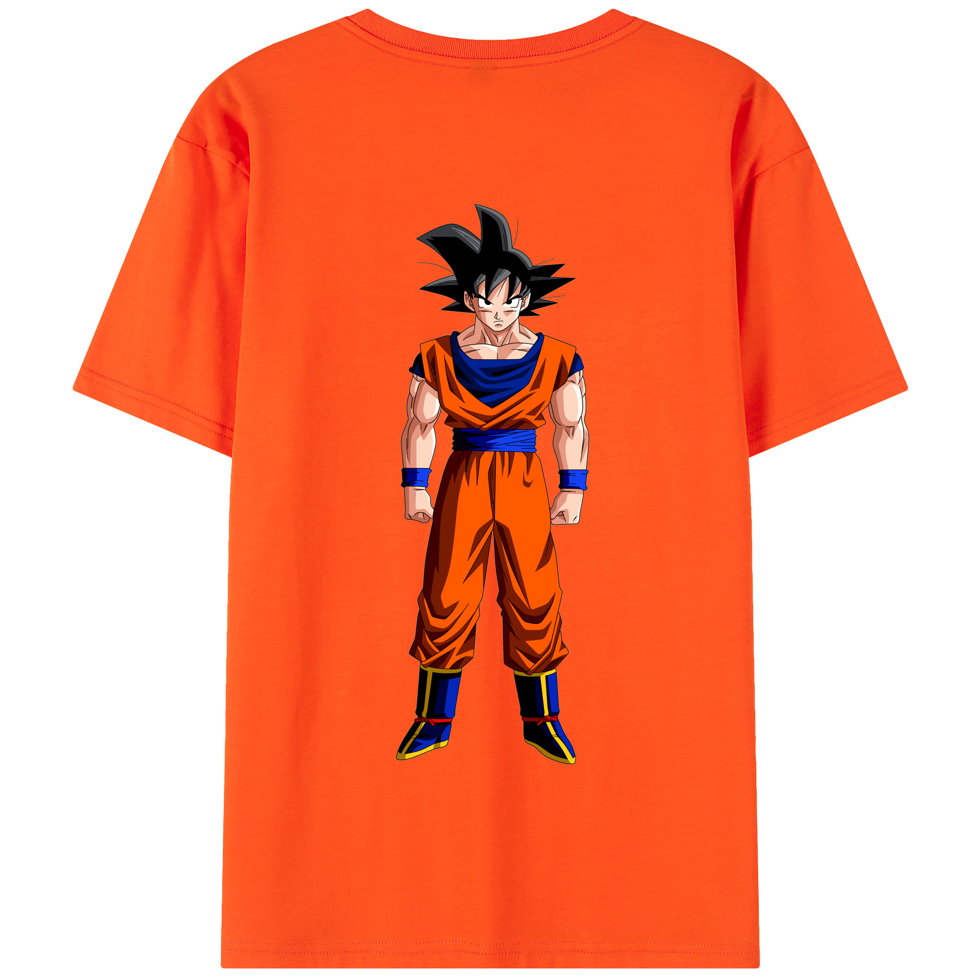 （画像用） ドラゴンボール 孫悟空（そん ごくう）Son Goku カカロット DRAGON BALL Kakarotto 綿100％半袖Tシャツ（背面プリント）