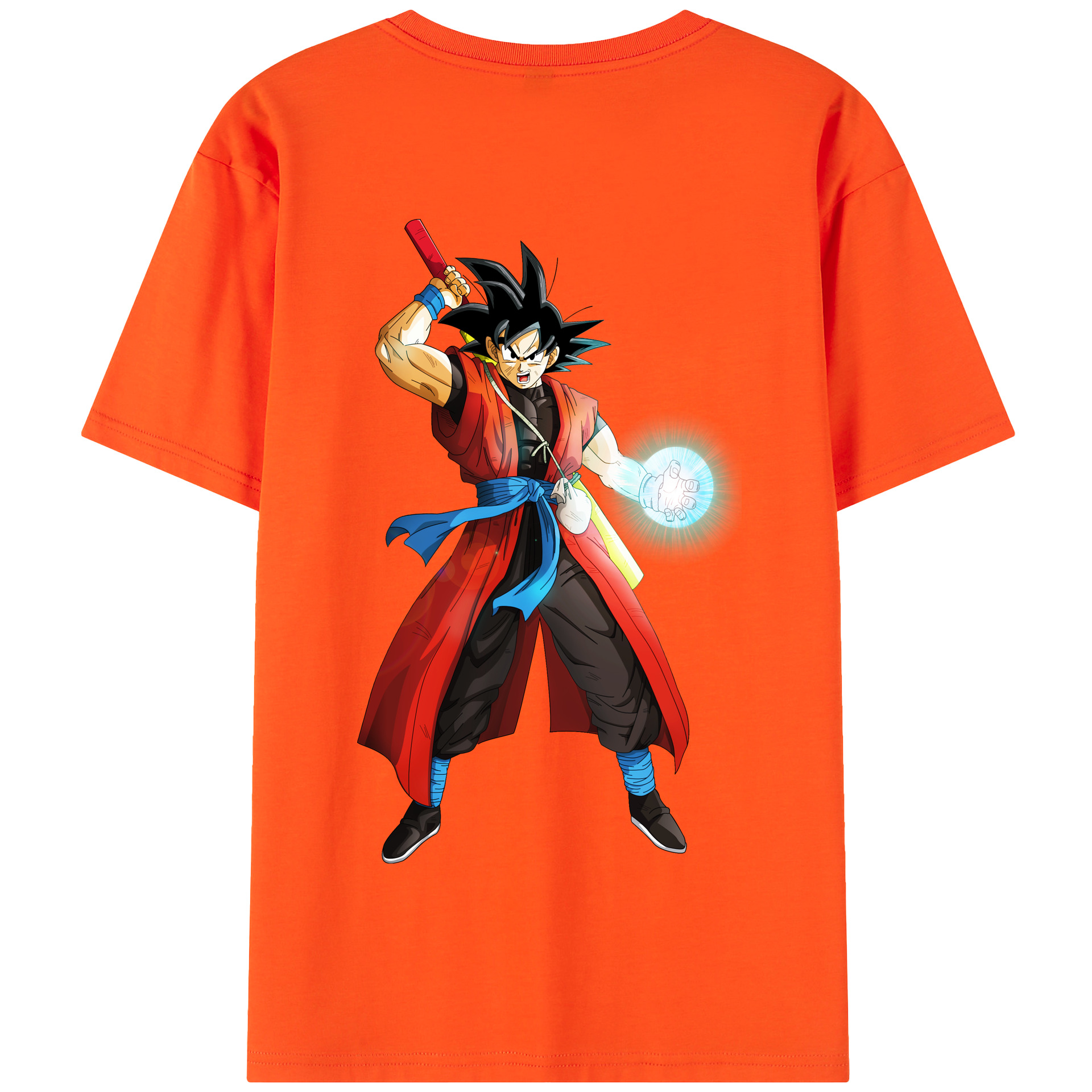 （画像用） ドラゴンボール 孫悟空（そん ごくう）Son Goku カカロット DRAGON BALL Kakarotto 綿100％半袖Tシャツ（背面プリント）