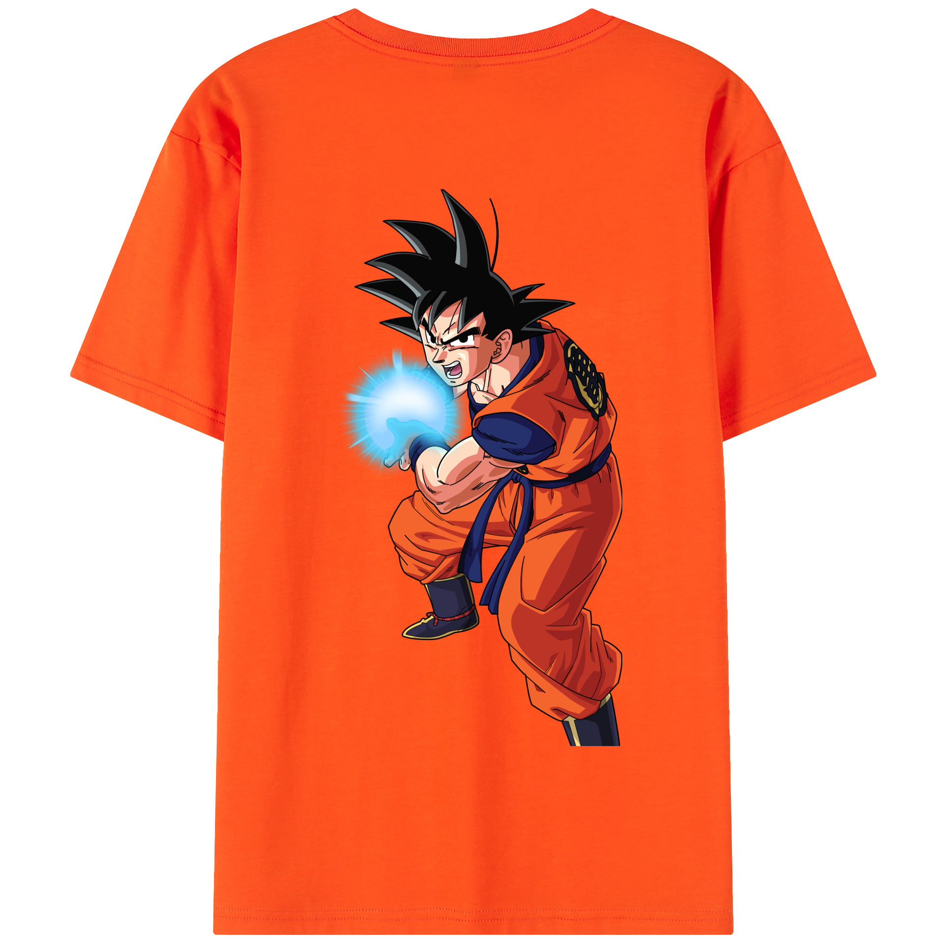 （画像用） ドラゴンボール 孫悟空（そん ごくう）Son Goku カカロット DRAGON BALL Kakarotto 綿100％半袖Tシャツ（背面プリント）