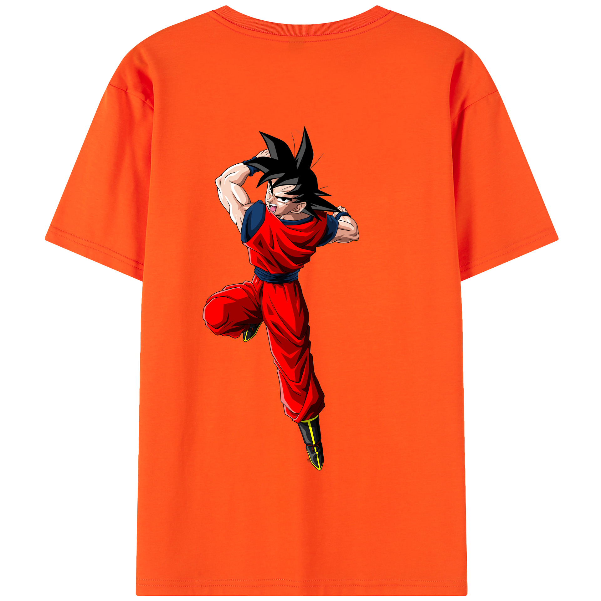 （画像用） ドラゴンボール 孫悟空（そん ごくう）Son Goku カカロット DRAGON BALL Kakarotto 綿100％半袖Tシャツ（背面プリント）