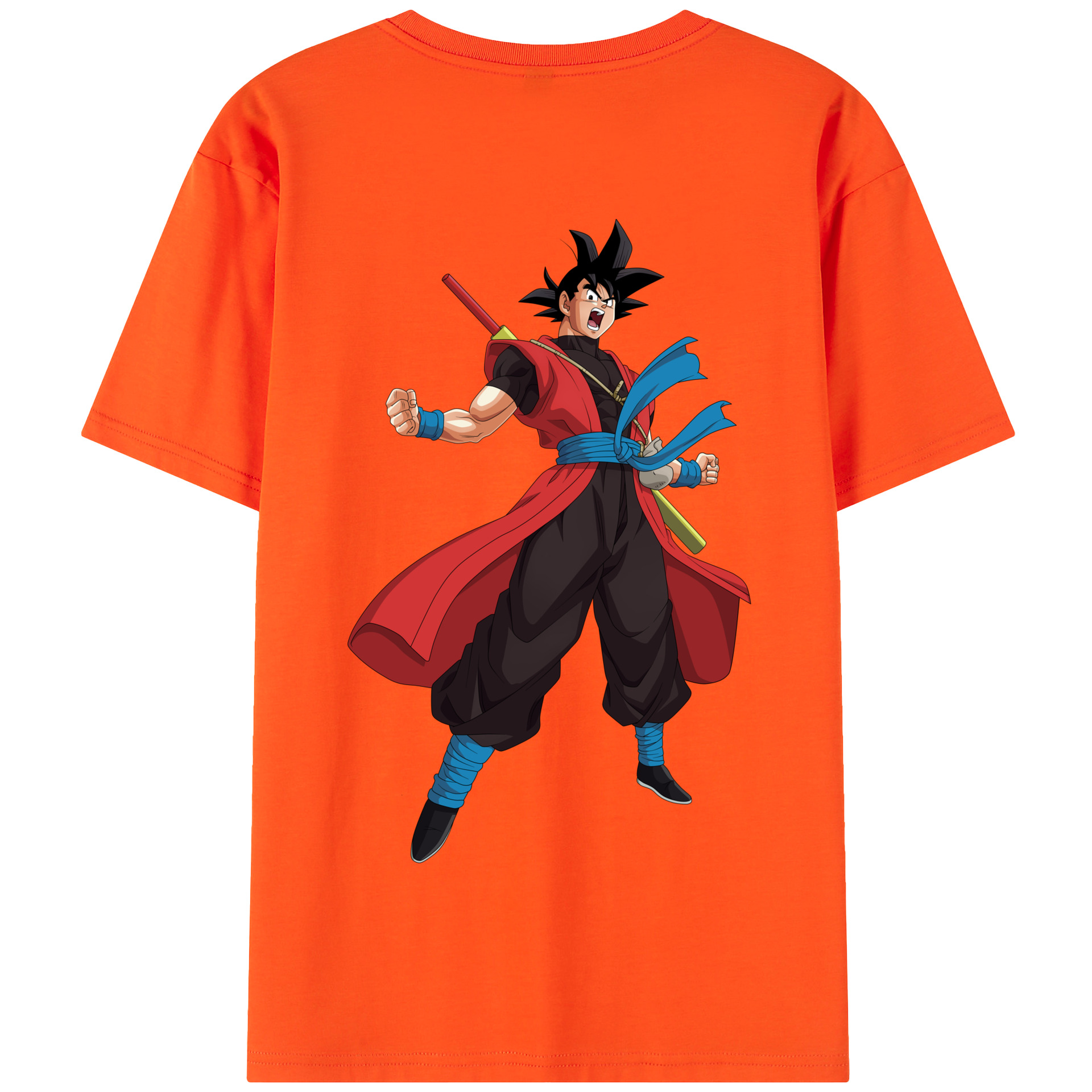 （画像用） ドラゴンボール 孫悟空（そん ごくう）Son Goku カカロット DRAGON BALL Kakarotto 綿100％半袖Tシャツ（背面プリント）