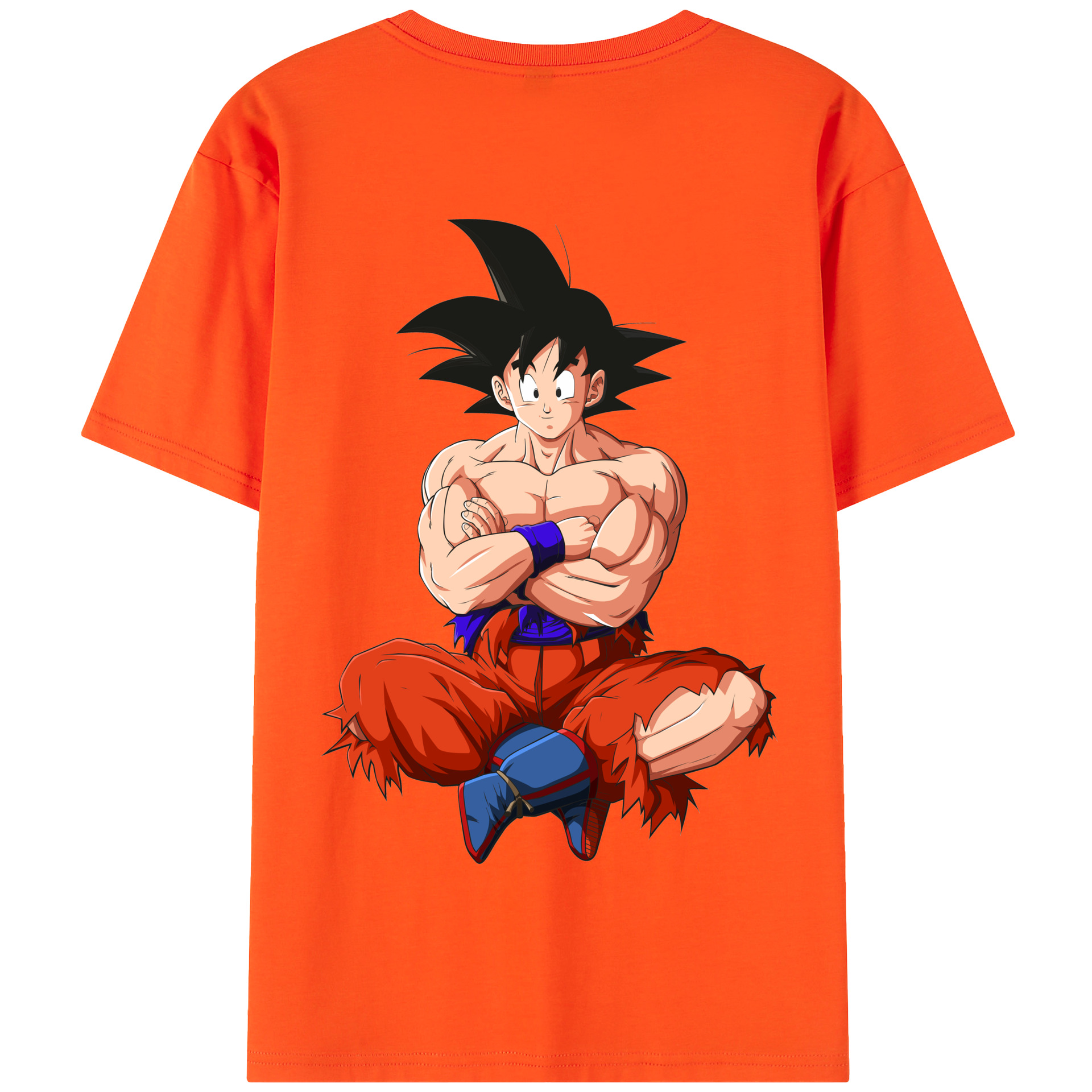 （画像用） ドラゴンボール 孫悟空（そん ごくう）Son Goku カカロット DRAGON BALL Kakarotto 綿100％半袖Tシャツ（背面プリント）