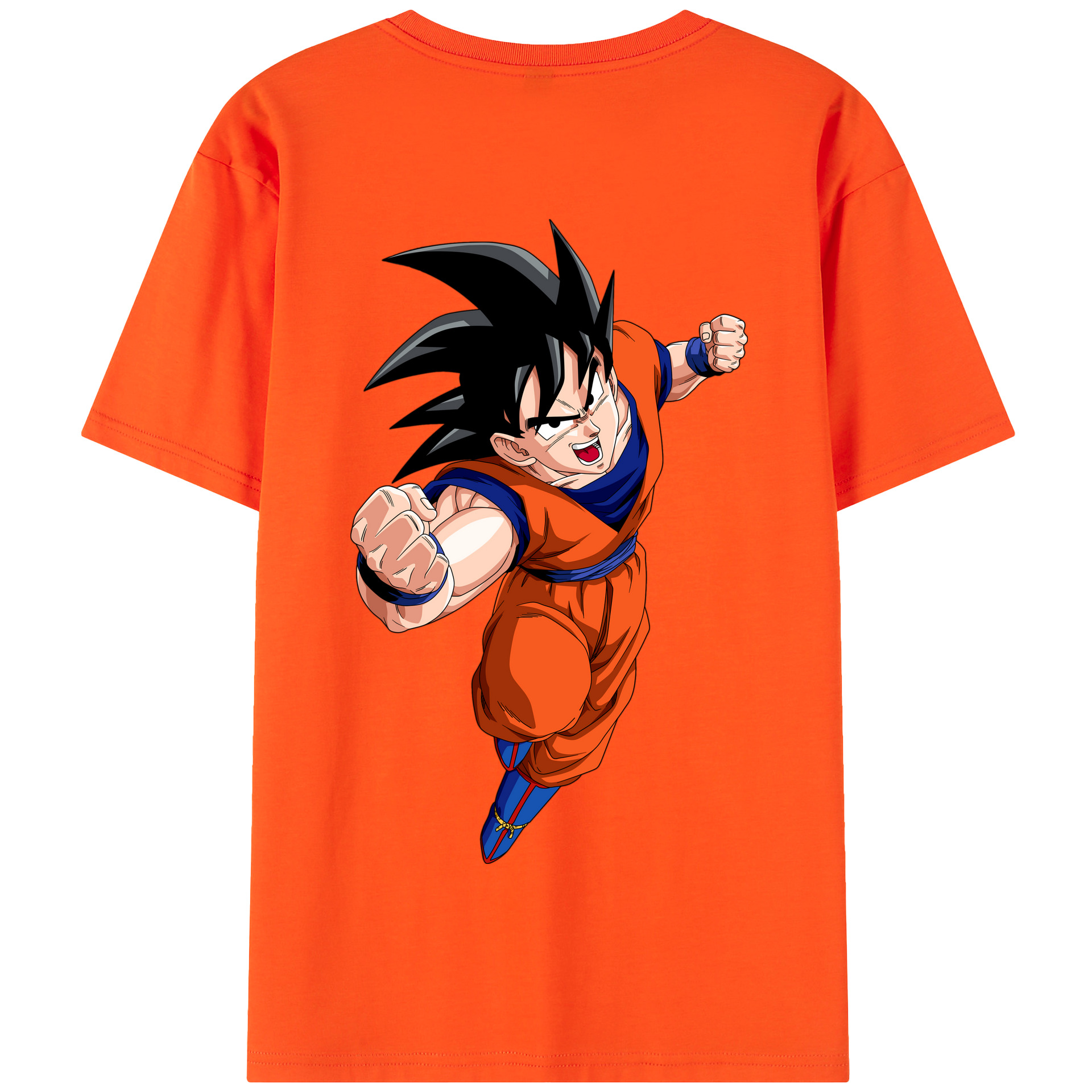 （画像用） ドラゴンボール 孫悟空（そん ごくう）Son Goku カカロット DRAGON BALL Kakarotto 綿100％半袖Tシャツ（背面プリント）
