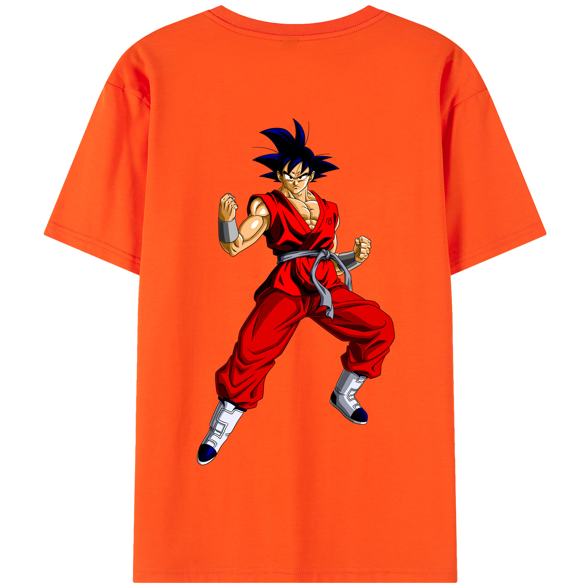 （画像用） ドラゴンボール 孫悟空（そん ごくう）Son Goku カカロット DRAGON BALL Kakarotto 綿100％半袖Tシャツ（背面プリント）