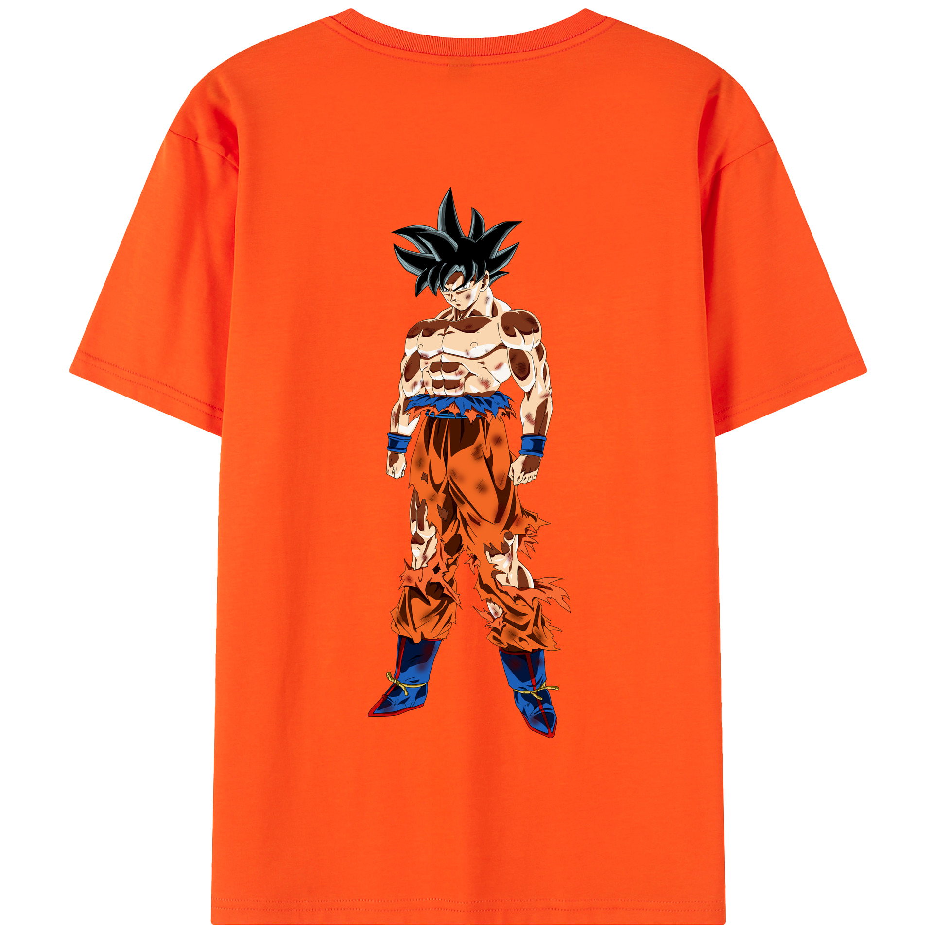 （画像用） ドラゴンボール 孫悟空（そん ごくう）Son Goku カカロット DRAGON BALL Kakarotto 綿100％半袖Tシャツ（背面プリント）