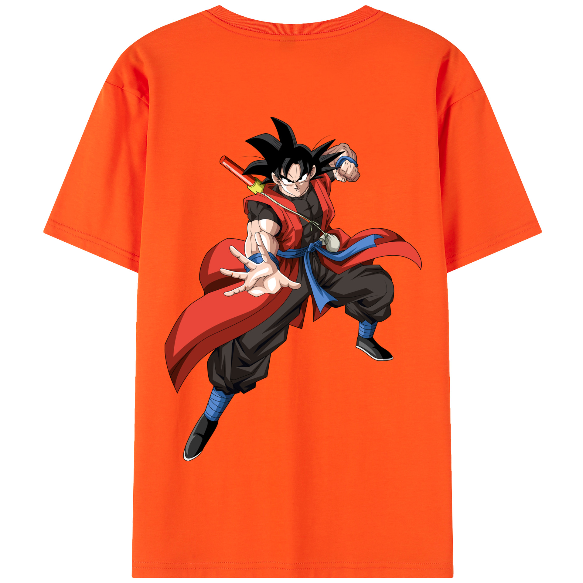 （画像用） ドラゴンボール 孫悟空（そん ごくう）Son Goku カカロット DRAGON BALL Kakarotto 綿100％半袖Tシャツ（背面プリント）