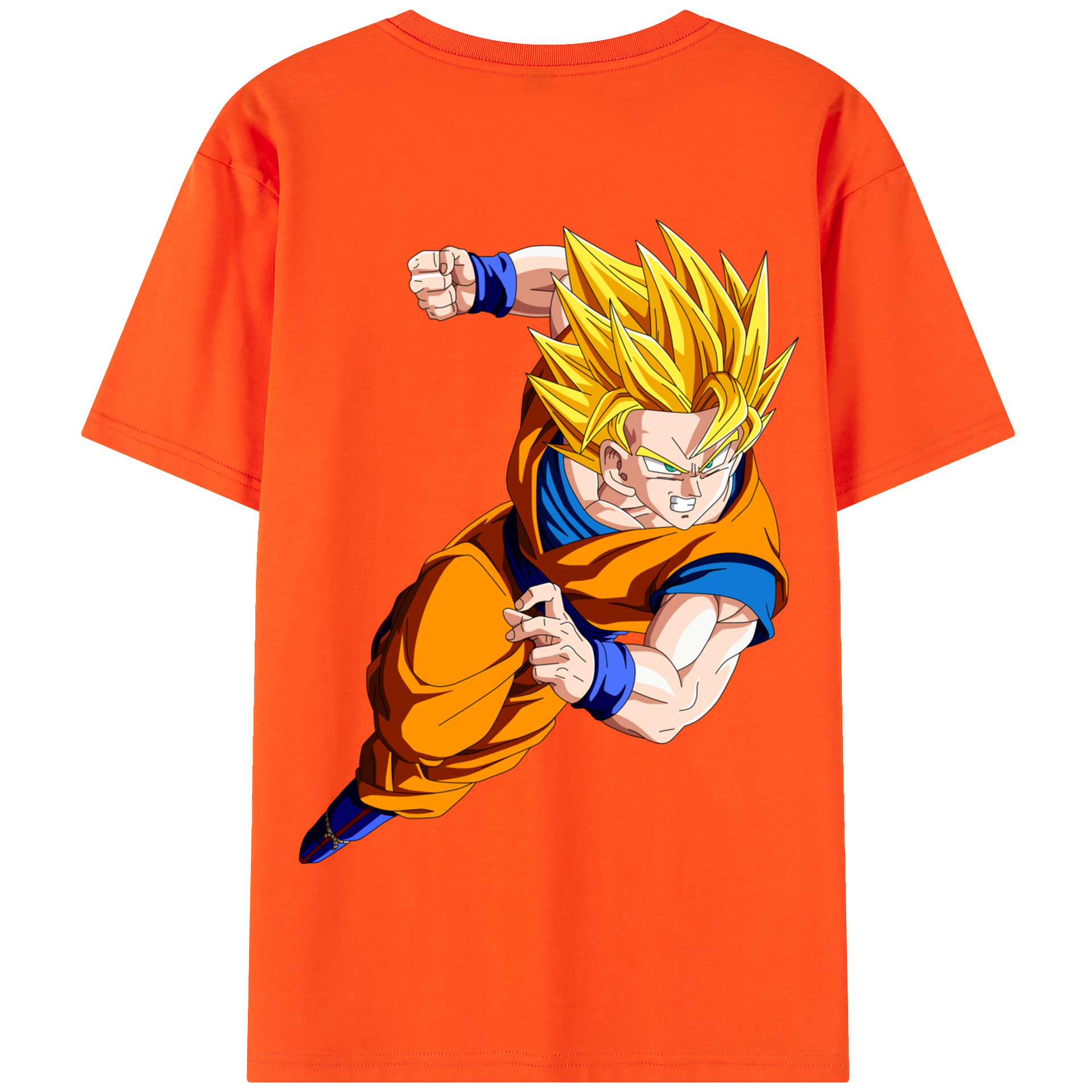 （画像用） ドラゴンボール 孫悟空（そん ごくう）Son Goku カカロット DRAGON BALL Kakarotto 綿100％半袖Tシャツ（背面プリント）