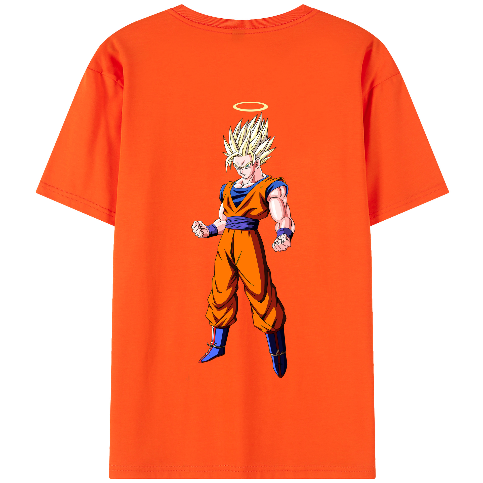（画像用） ドラゴンボール 孫悟空（そん ごくう）Son Goku カカロット DRAGON BALL Kakarotto 綿100％半袖Tシャツ（背面プリント）