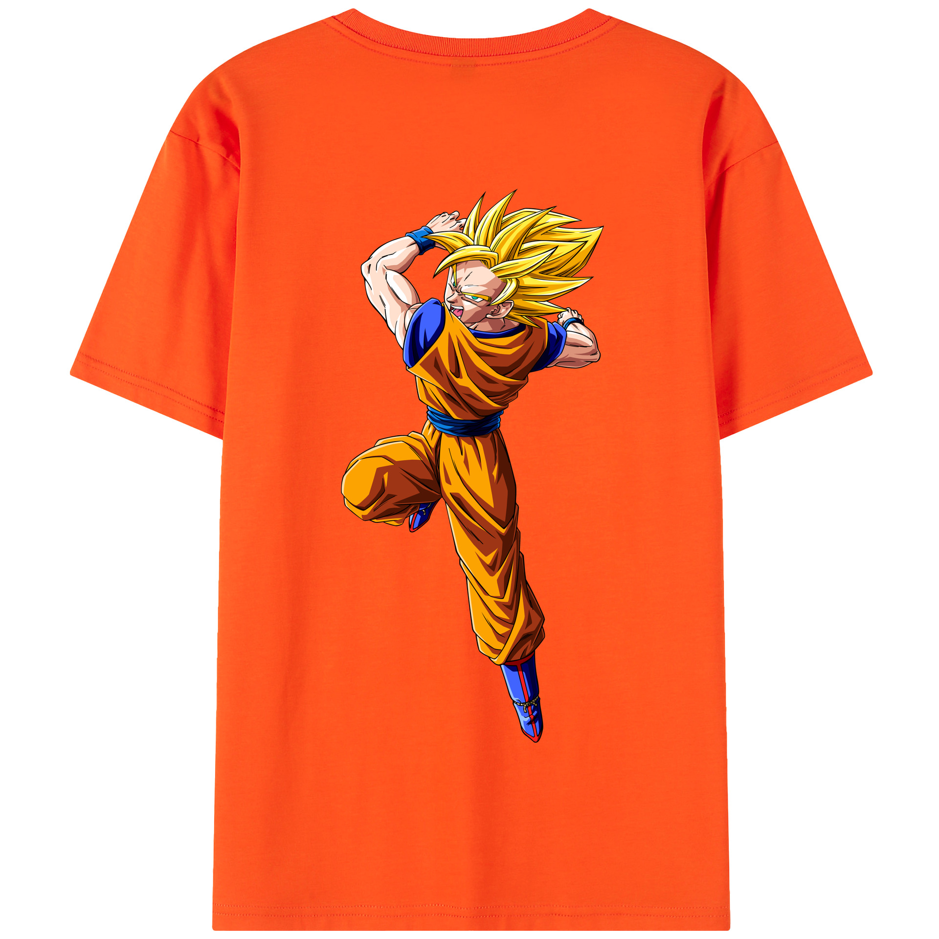 （画像用） ドラゴンボール 孫悟空（そん ごくう）Son Goku カカロット DRAGON BALL Kakarotto 綿100％半袖Tシャツ（背面プリント）