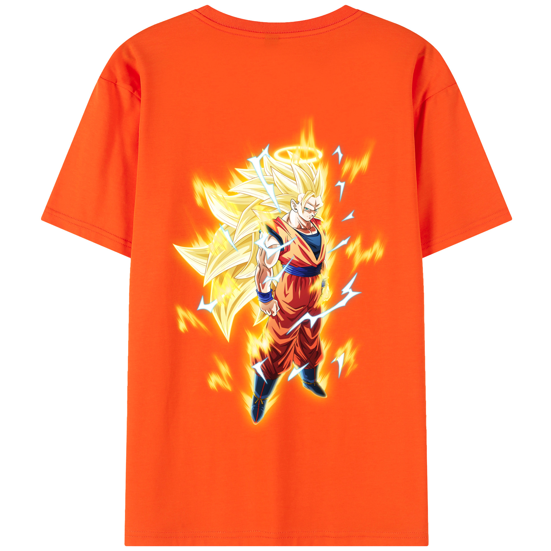 （画像用） ドラゴンボール 孫悟空（そん ごくう）Son Goku カカロット DRAGON BALL Kakarotto 綿100％半袖Tシャツ（背面プリント）
