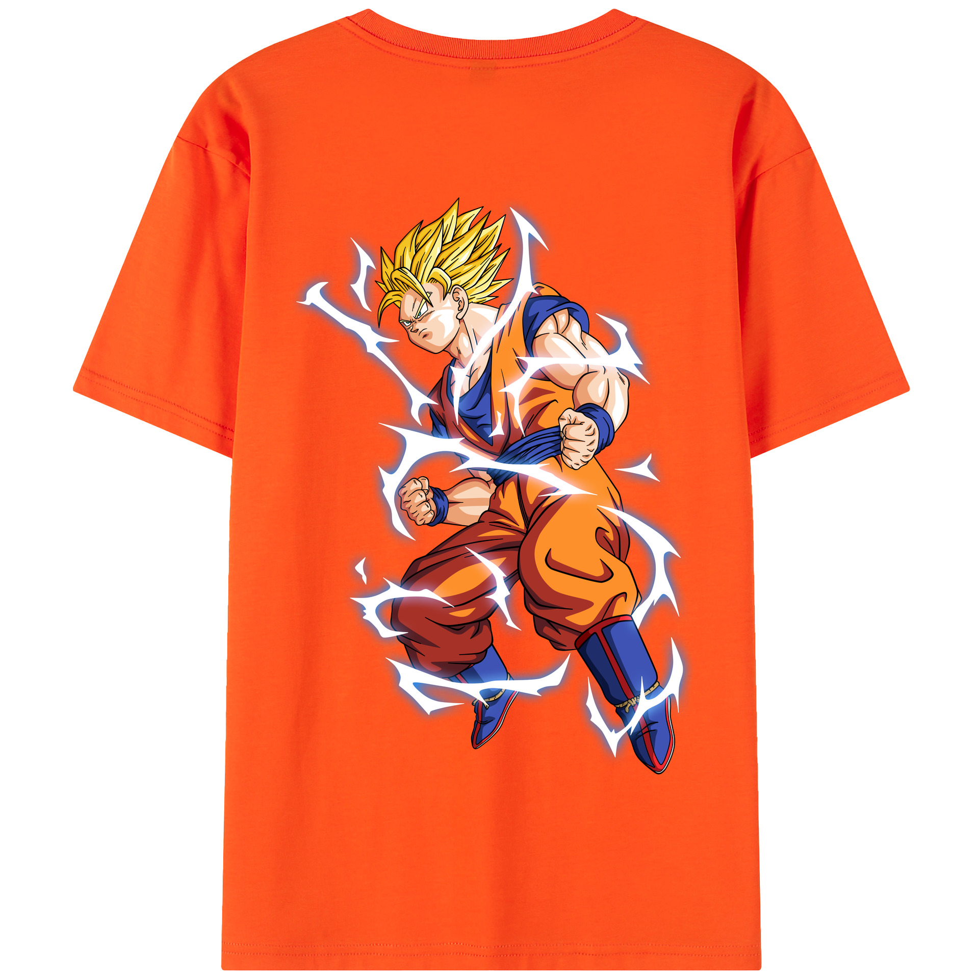 （画像用） ドラゴンボール 孫悟空（そん ごくう）Son Goku カカロット DRAGON BALL Kakarotto 綿100％半袖Tシャツ（背面プリント）