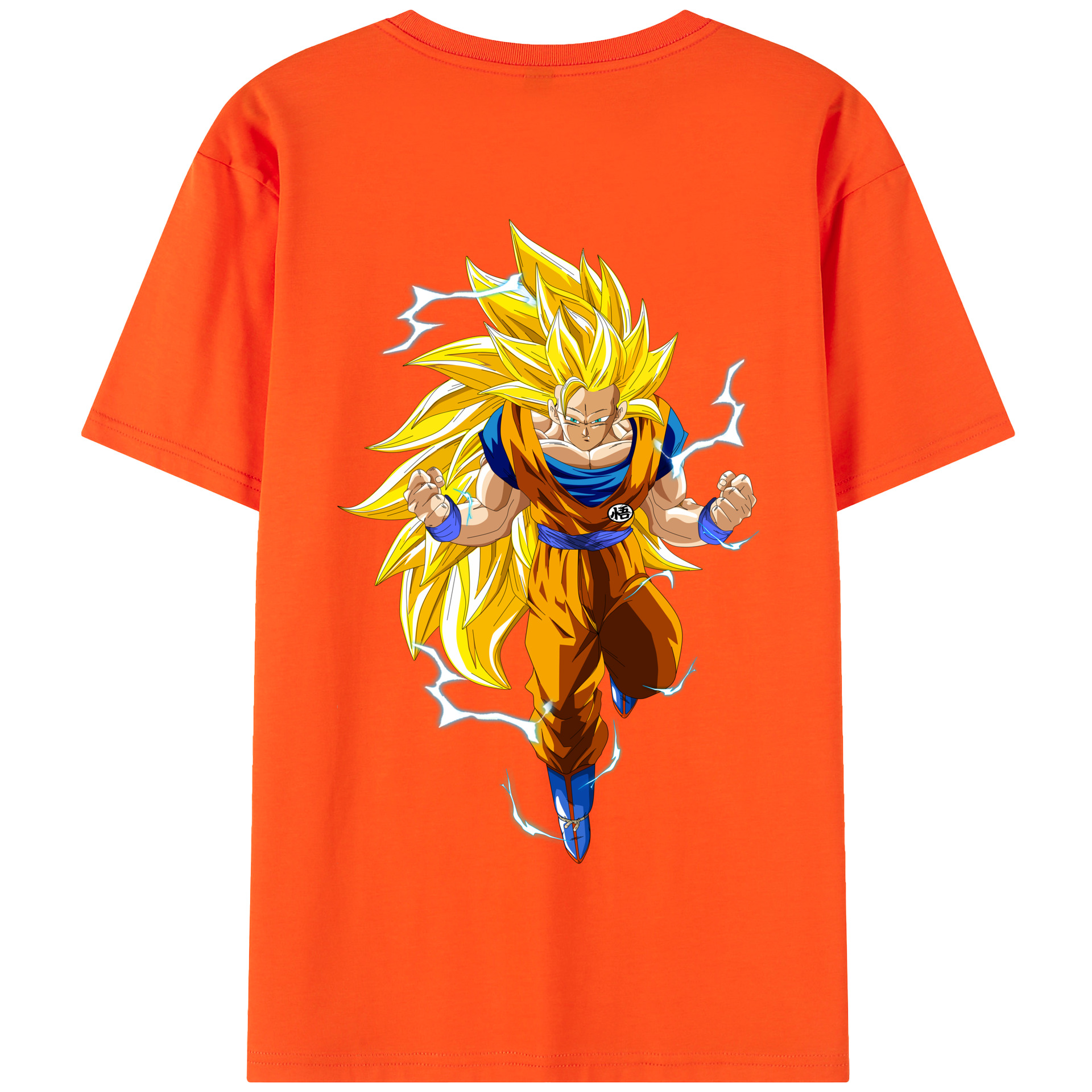 （画像用） ドラゴンボール 孫悟空（そん ごくう）Son Goku カカロット DRAGON BALL Kakarotto 綿100％半袖Tシャツ（背面プリント）