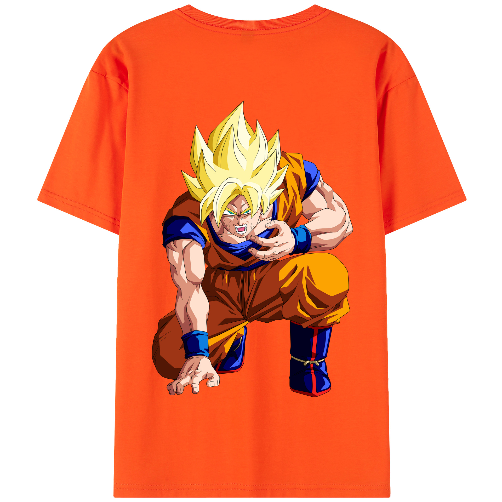 （画像用） ドラゴンボール 孫悟空（そん ごくう）Son Goku カカロット DRAGON BALL Kakarotto 綿100％半袖Tシャツ（背面プリント）