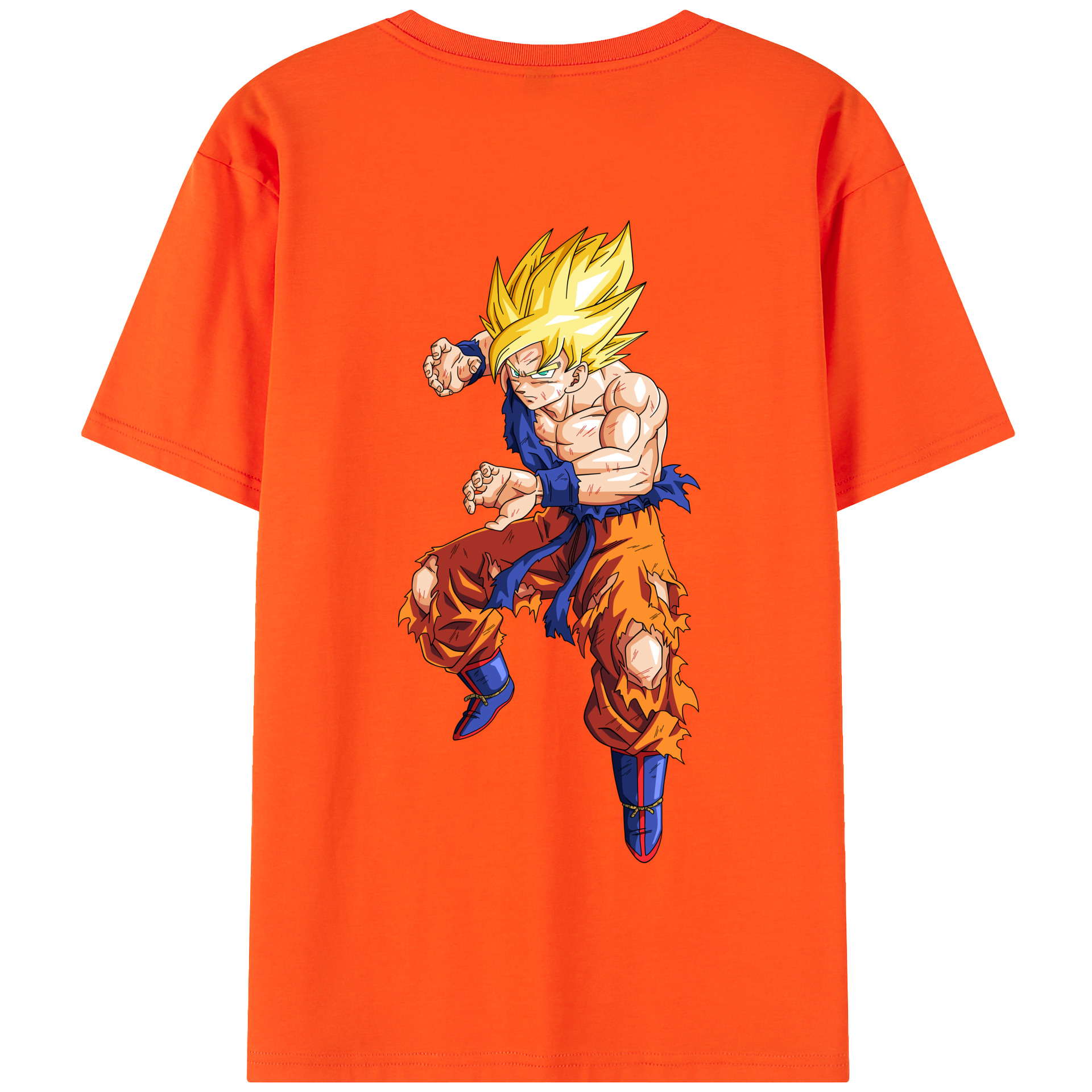 （画像用） ドラゴンボール 孫悟空（そん ごくう）Son Goku カカロット DRAGON BALL Kakarotto 綿100％半袖Tシャツ（背面プリント）