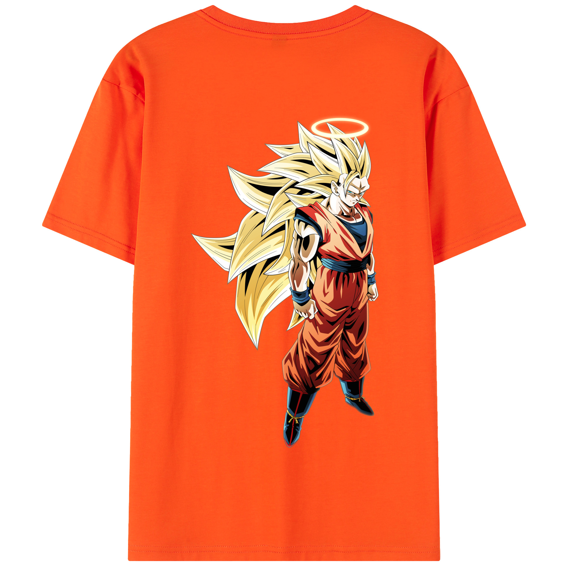 （画像用） ドラゴンボール 孫悟空（そん ごくう）Son Goku カカロット DRAGON BALL Kakarotto 綿100％半袖Tシャツ（背面プリント）