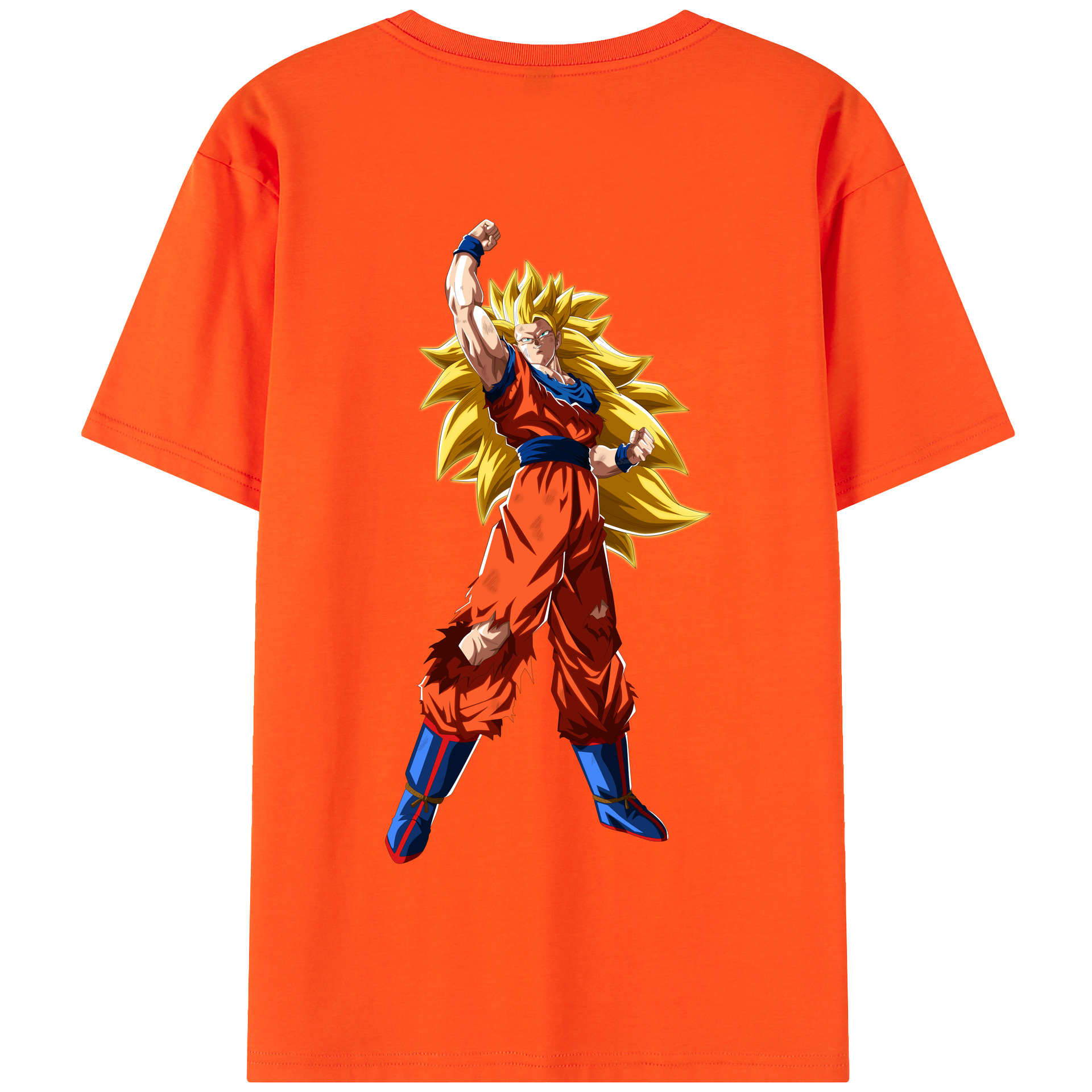 （画像用） ドラゴンボール 孫悟空（そん ごくう）Son Goku カカロット DRAGON BALL Kakarotto 綿100％半袖Tシャツ（背面プリント）