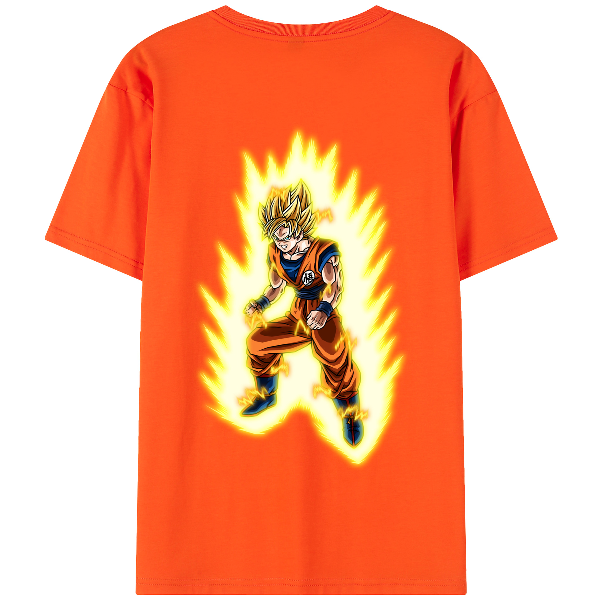 （画像用） ドラゴンボール 孫悟空（そん ごくう）Son Goku カカロット DRAGON BALL Kakarotto 綿100％半袖Tシャツ（背面プリント）