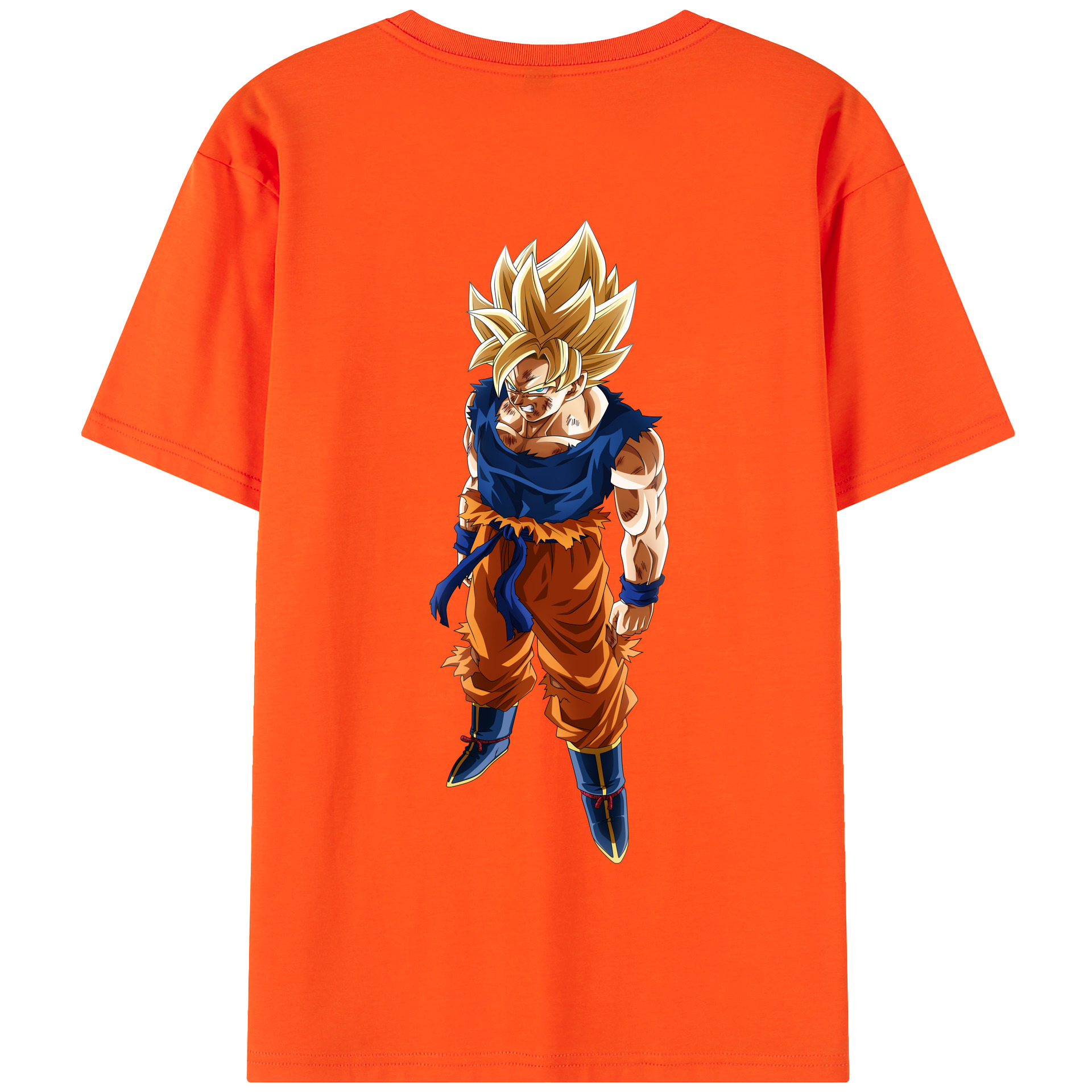 （画像用） ドラゴンボール 孫悟空（そん ごくう）Son Goku カカロット DRAGON BALL Kakarotto 綿100％半袖Tシャツ（背面プリント）