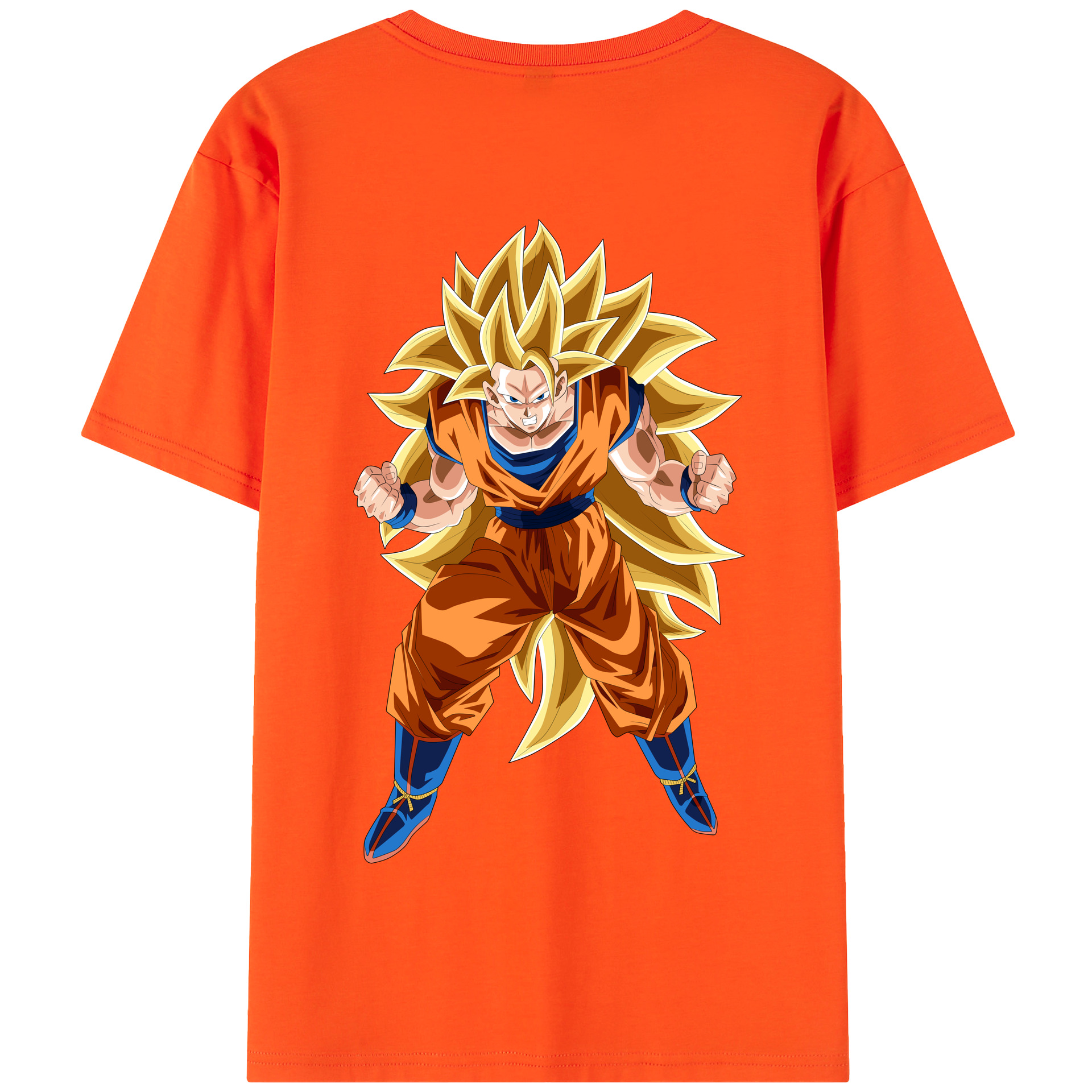 （画像用） ドラゴンボール 孫悟空（そん ごくう）Son Goku カカロット DRAGON BALL Kakarotto 綿100％半袖Tシャツ（背面プリント）