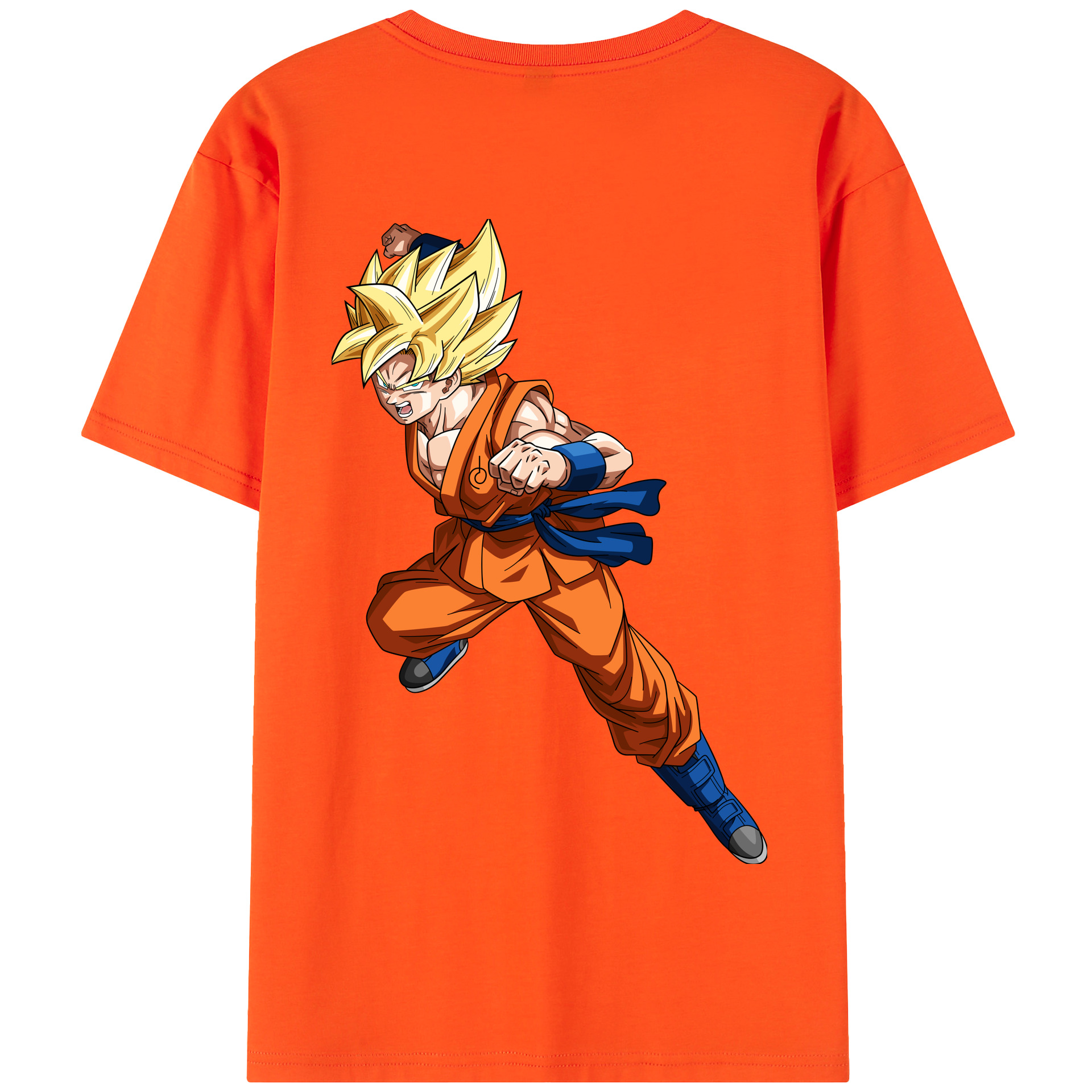 （画像用） ドラゴンボール 孫悟空（そん ごくう）Son Goku カカロット DRAGON BALL Kakarotto 綿100％半袖Tシャツ（背面プリント）