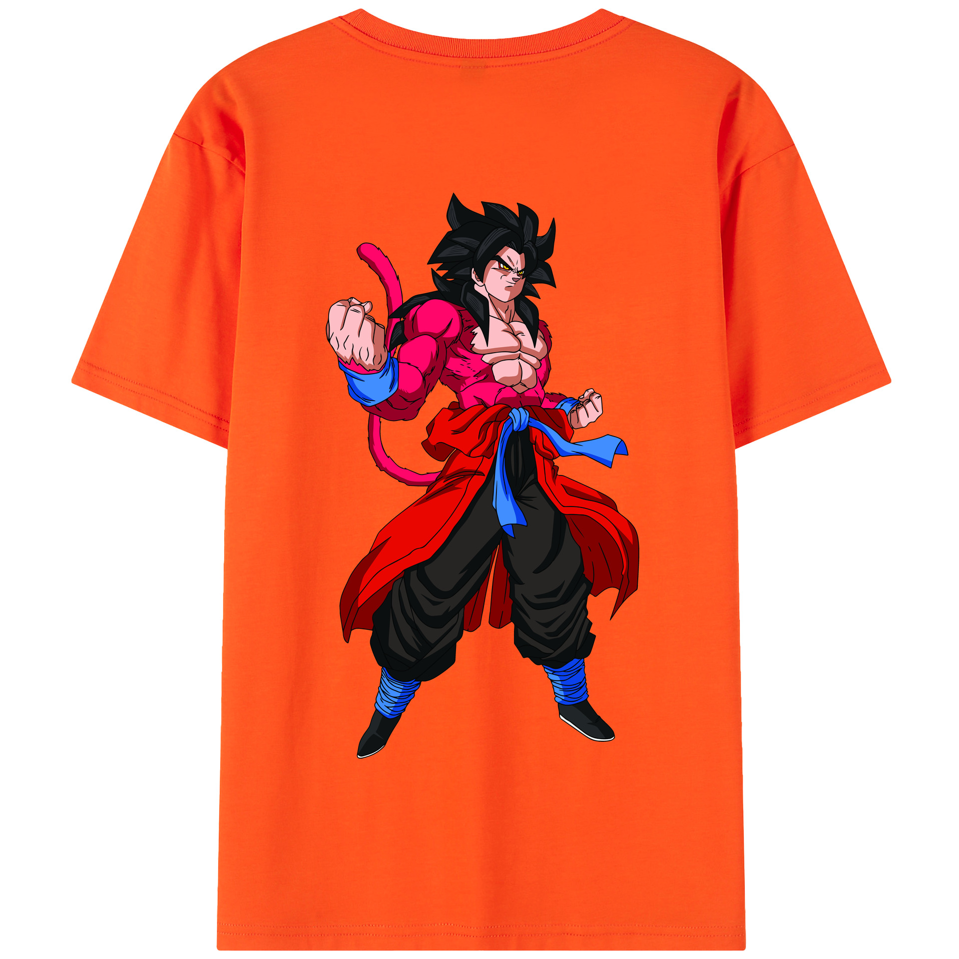 （画像用） ドラゴンボール 孫悟空（そん ごくう）Son Goku カカロット DRAGON BALL Kakarotto 綿100％半袖Tシャツ（背面プリント）
