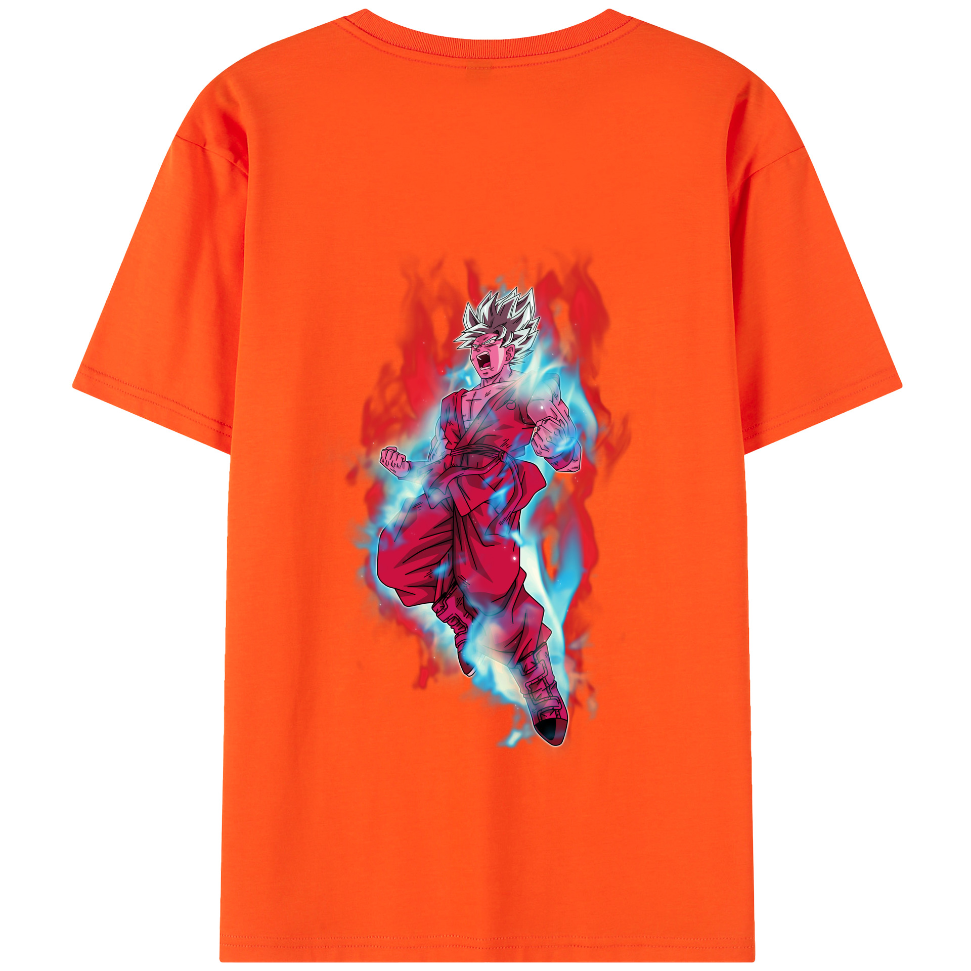 （画像用） ドラゴンボール 孫悟空（そん ごくう）Son Goku カカロット DRAGON BALL Kakarotto 綿100％半袖Tシャツ（背面プリント）