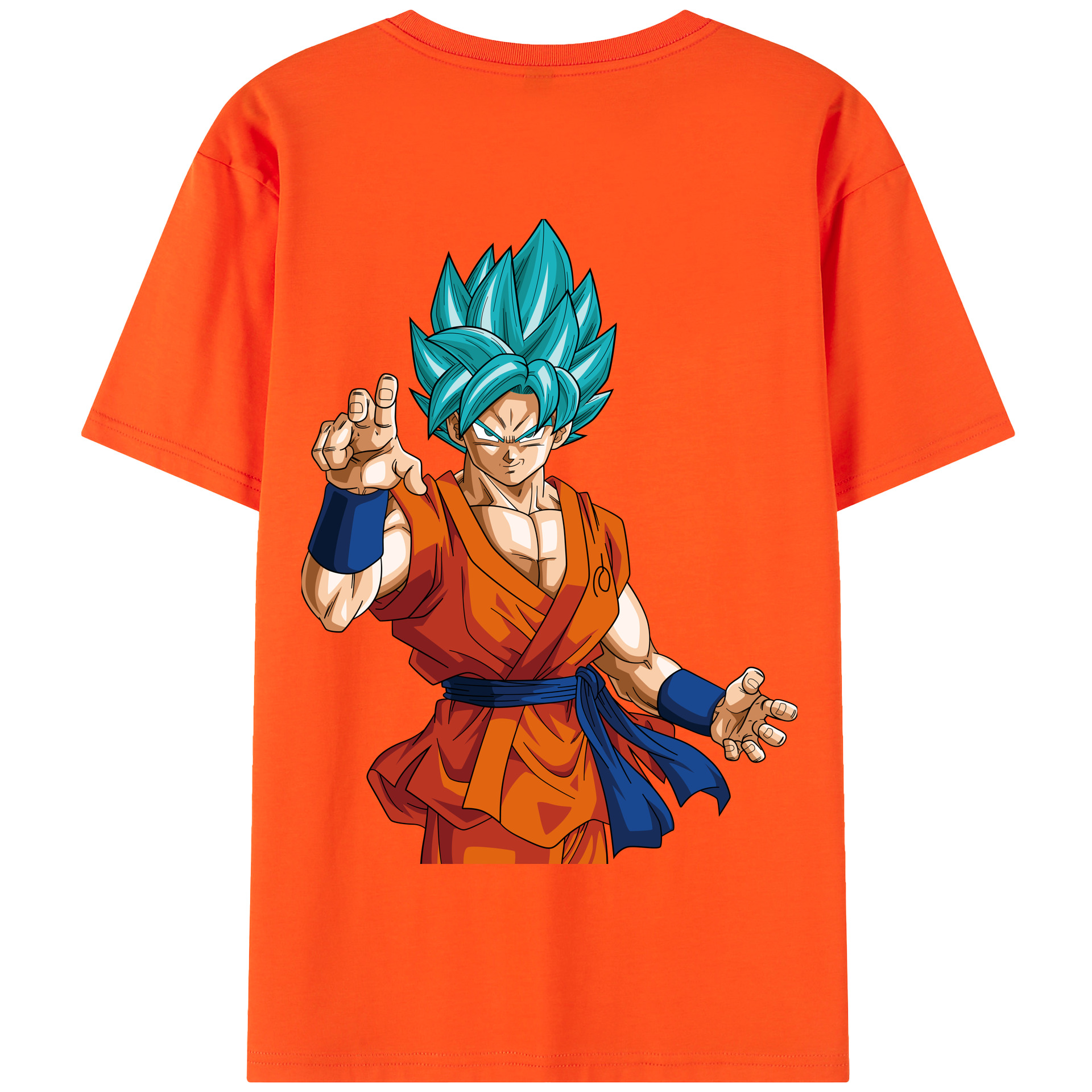 （画像用） ドラゴンボール 孫悟空（そん ごくう）Son Goku カカロット DRAGON BALL Kakarotto 綿100％半袖Tシャツ（背面プリント）