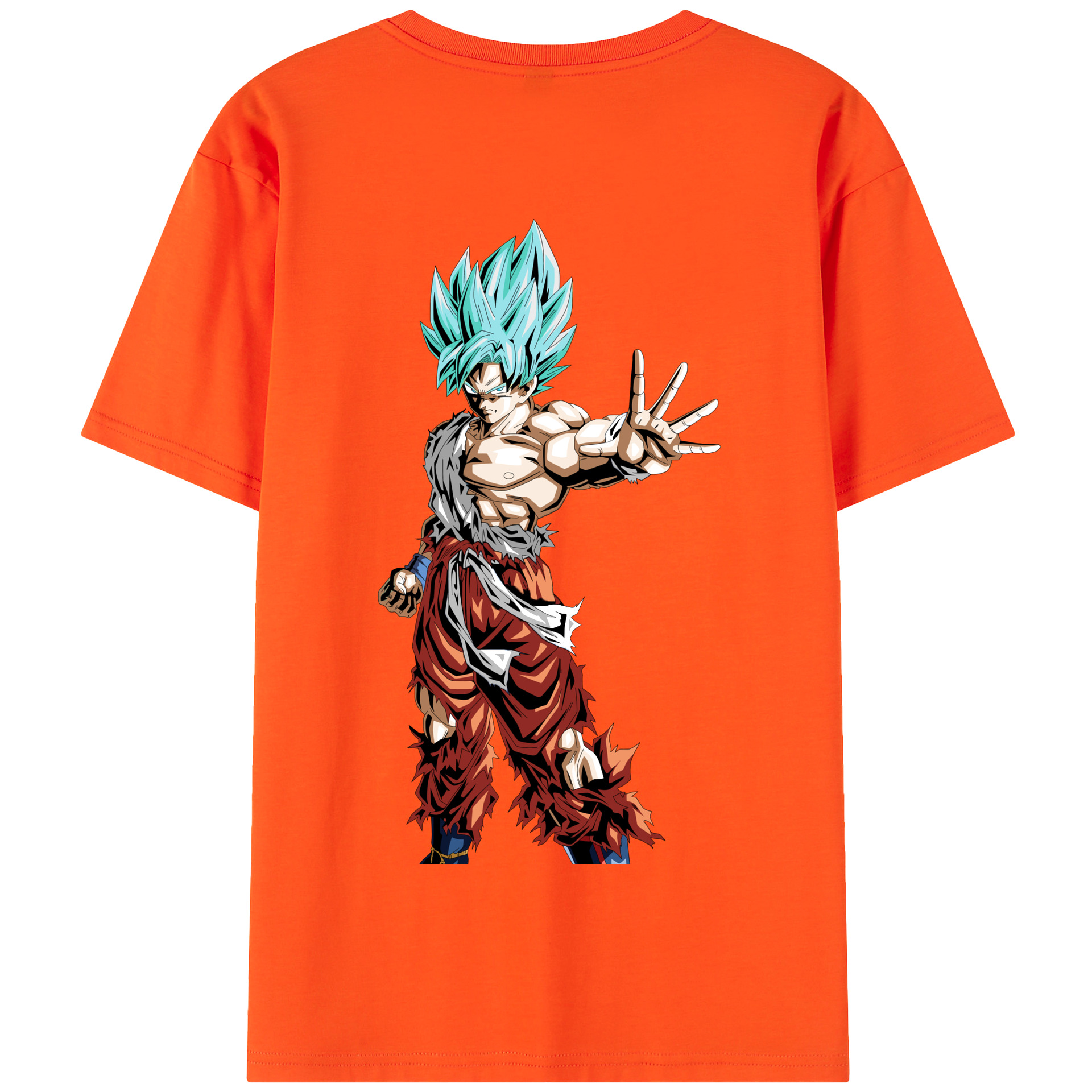 （画像用） ドラゴンボール 孫悟空（そん ごくう）Son Goku カカロット DRAGON BALL Kakarotto 綿100％半袖Tシャツ（背面プリント）