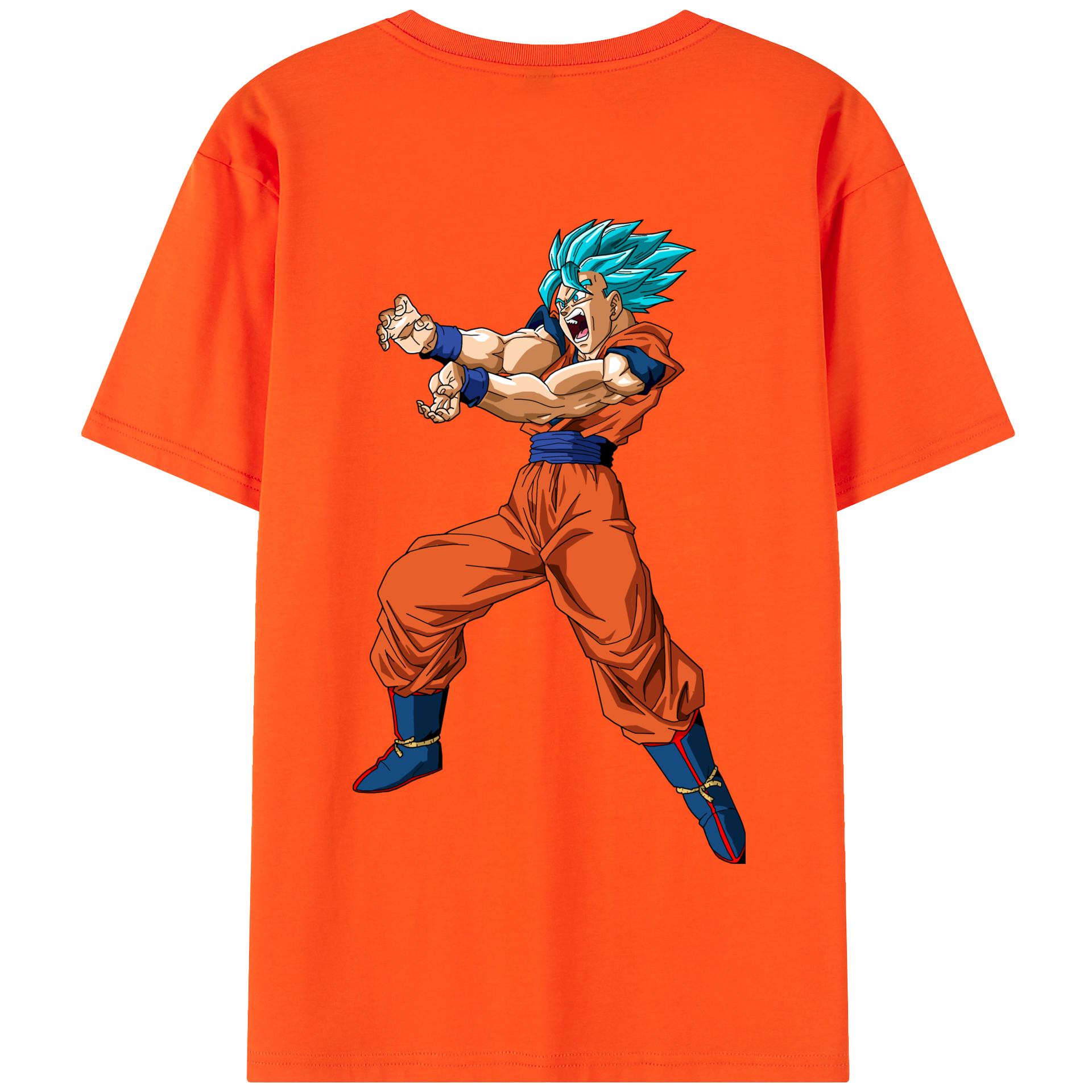 （画像用） ドラゴンボール 孫悟空（そん ごくう）Son Goku カカロット DRAGON BALL Kakarotto 綿100％半袖Tシャツ（背面プリント）