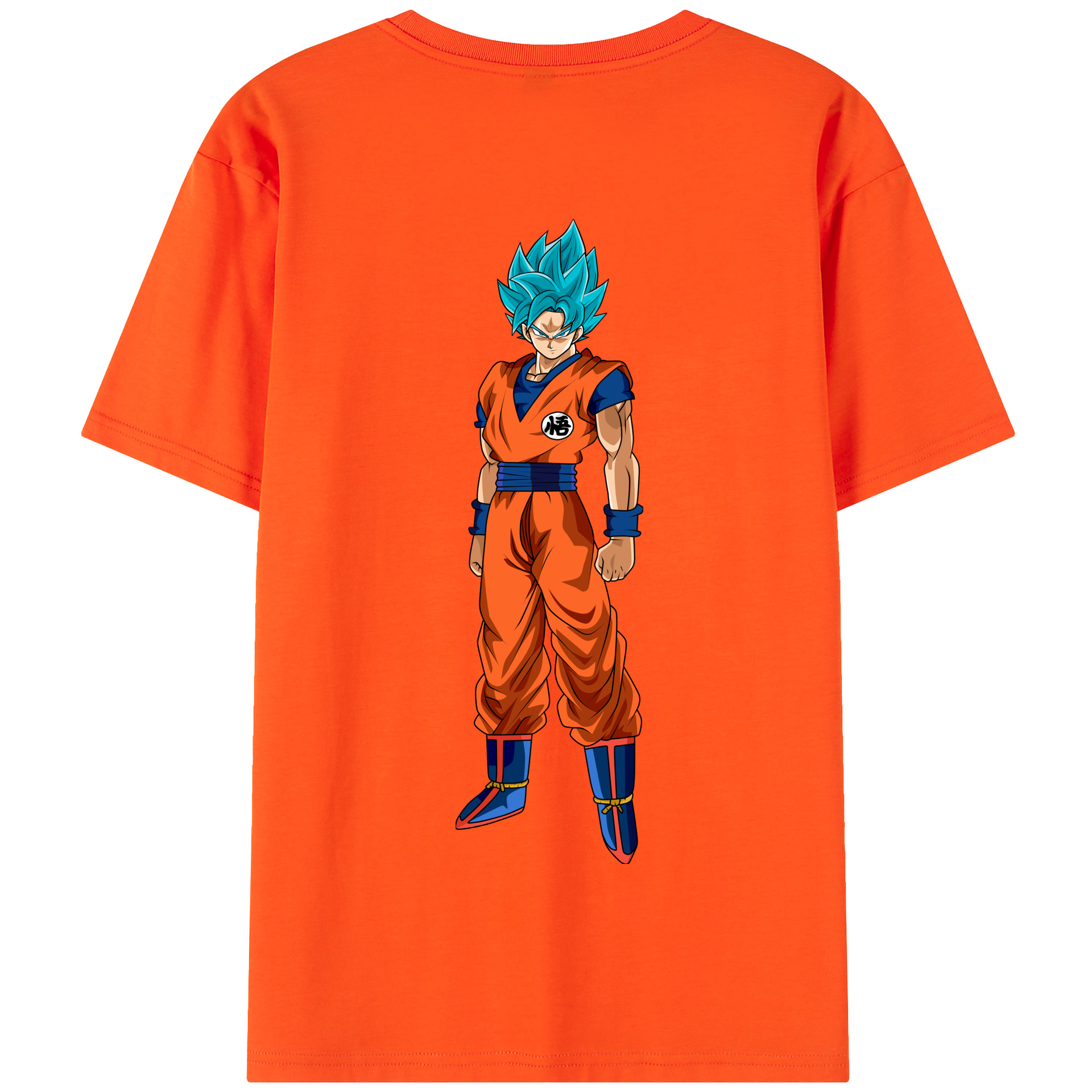 （画像用） ドラゴンボール 孫悟空（そん ごくう）Son Goku カカロット DRAGON BALL Kakarotto 綿100％半袖Tシャツ（背面プリント）