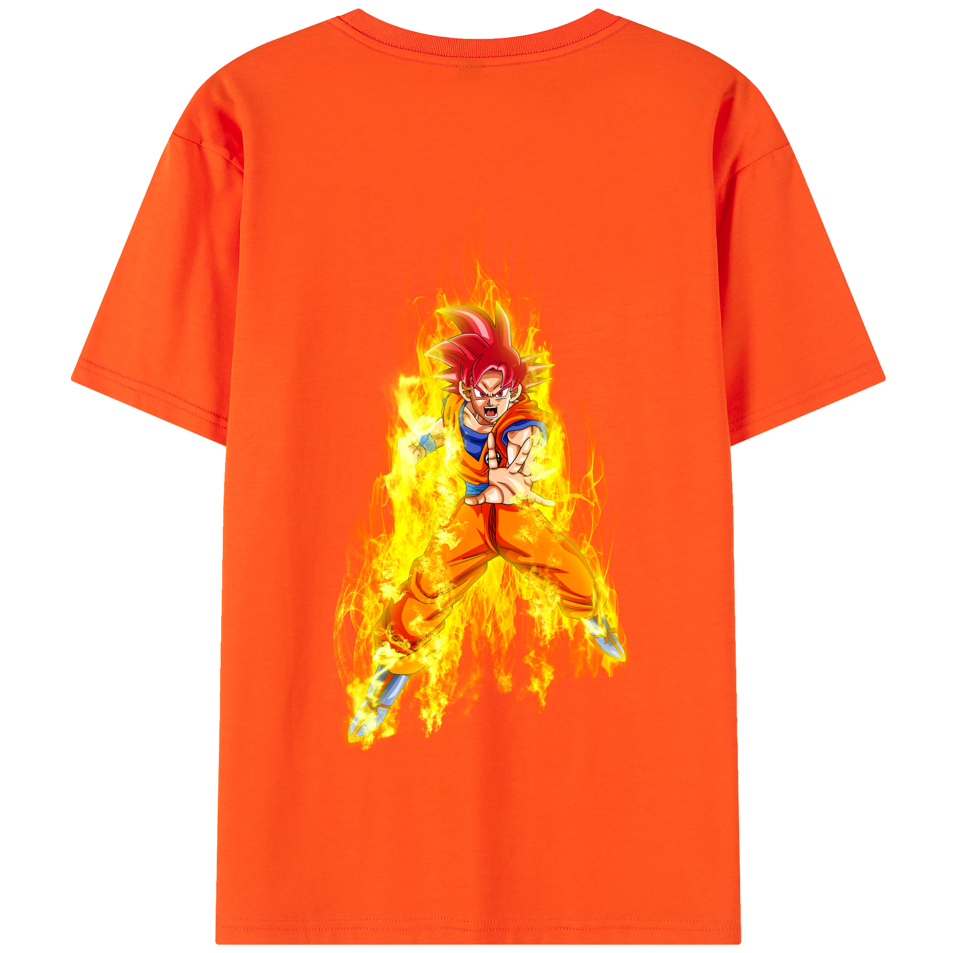 （画像用） ドラゴンボール 孫悟空（そん ごくう）Son Goku カカロット DRAGON BALL Kakarotto 綿100％半袖Tシャツ（背面プリント）