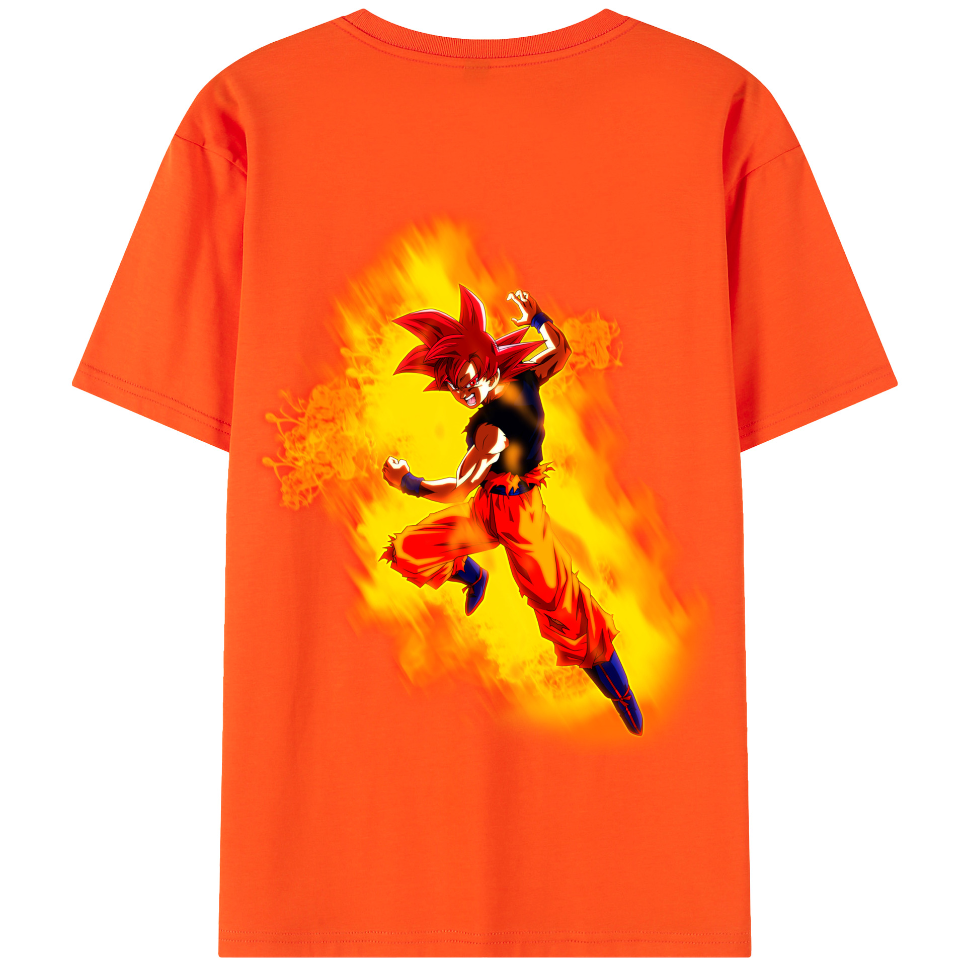 （画像用） ドラゴンボール 孫悟空（そん ごくう）Son Goku カカロット DRAGON BALL Kakarotto 綿100％半袖Tシャツ（背面プリント）