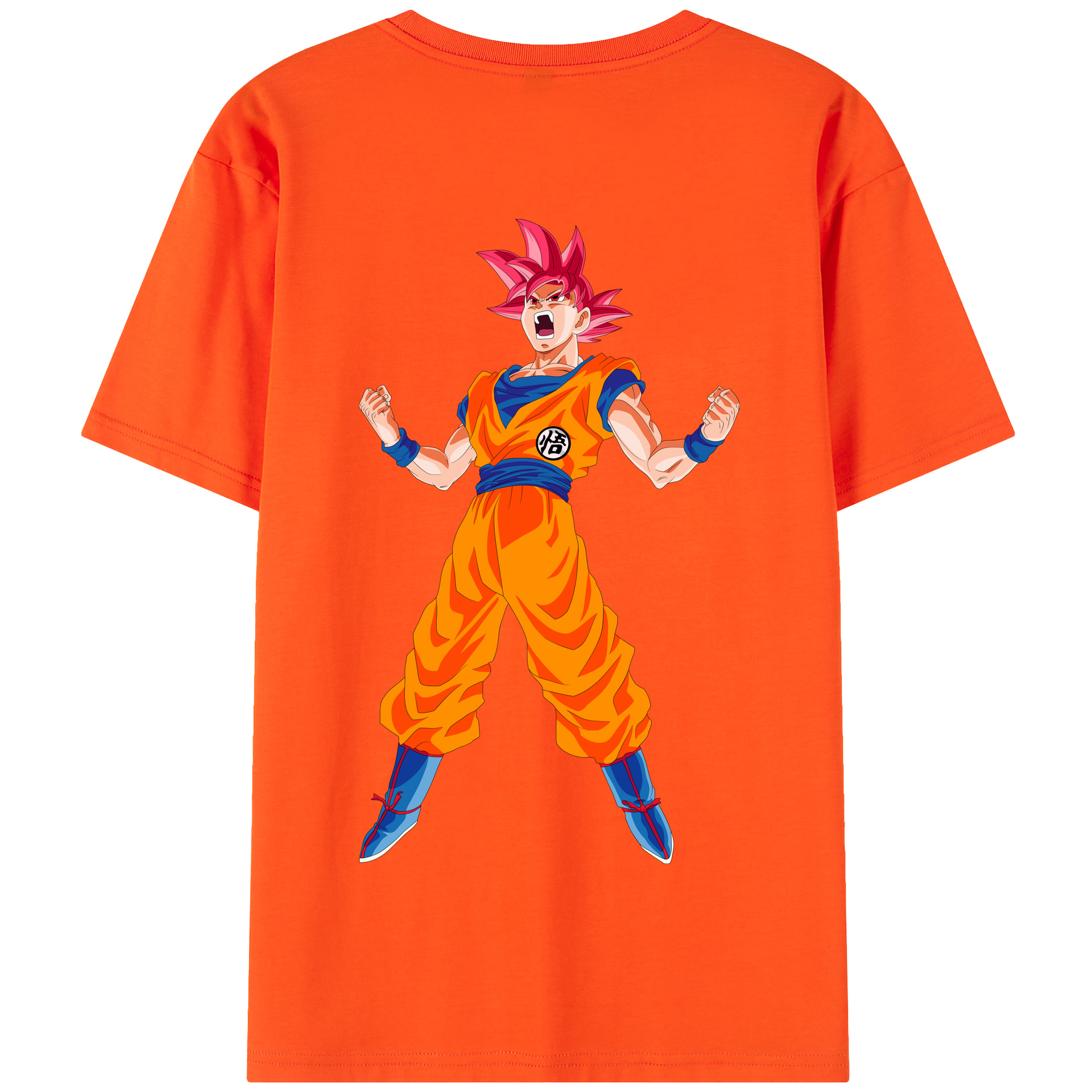 （画像用） ドラゴンボール 孫悟空（そん ごくう）Son Goku カカロット DRAGON BALL Kakarotto 綿100％半袖Tシャツ（背面プリント）